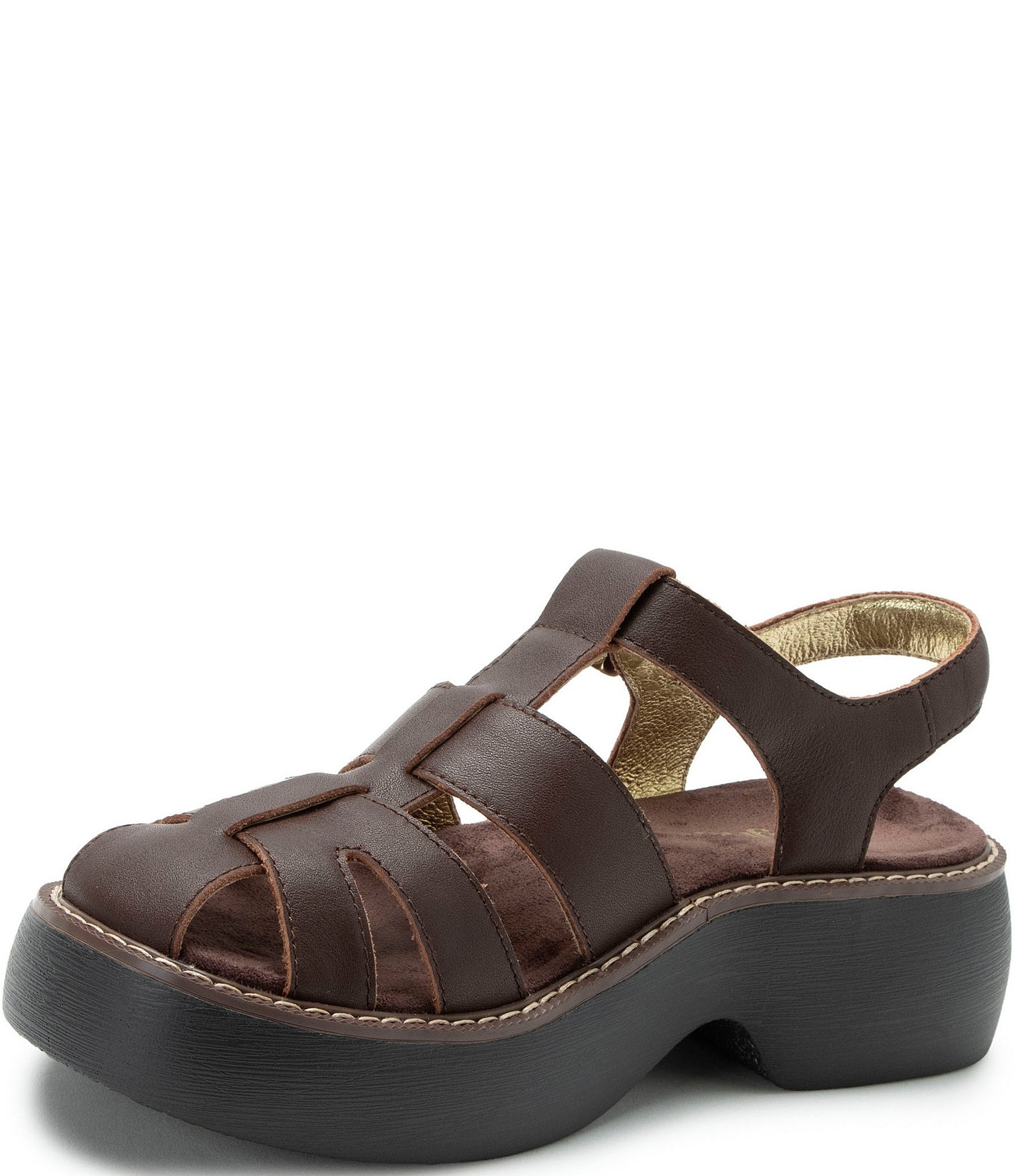 Alegria Ingrid Leather Platform Fisherman Sandals