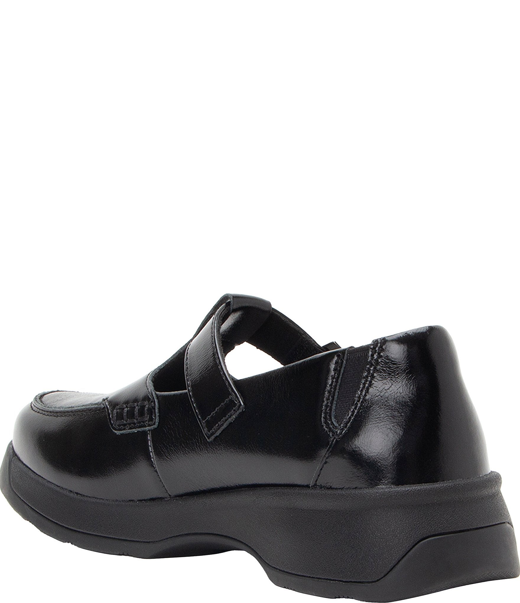Alegria Jensie Glazed Leather T-Strap Loafers