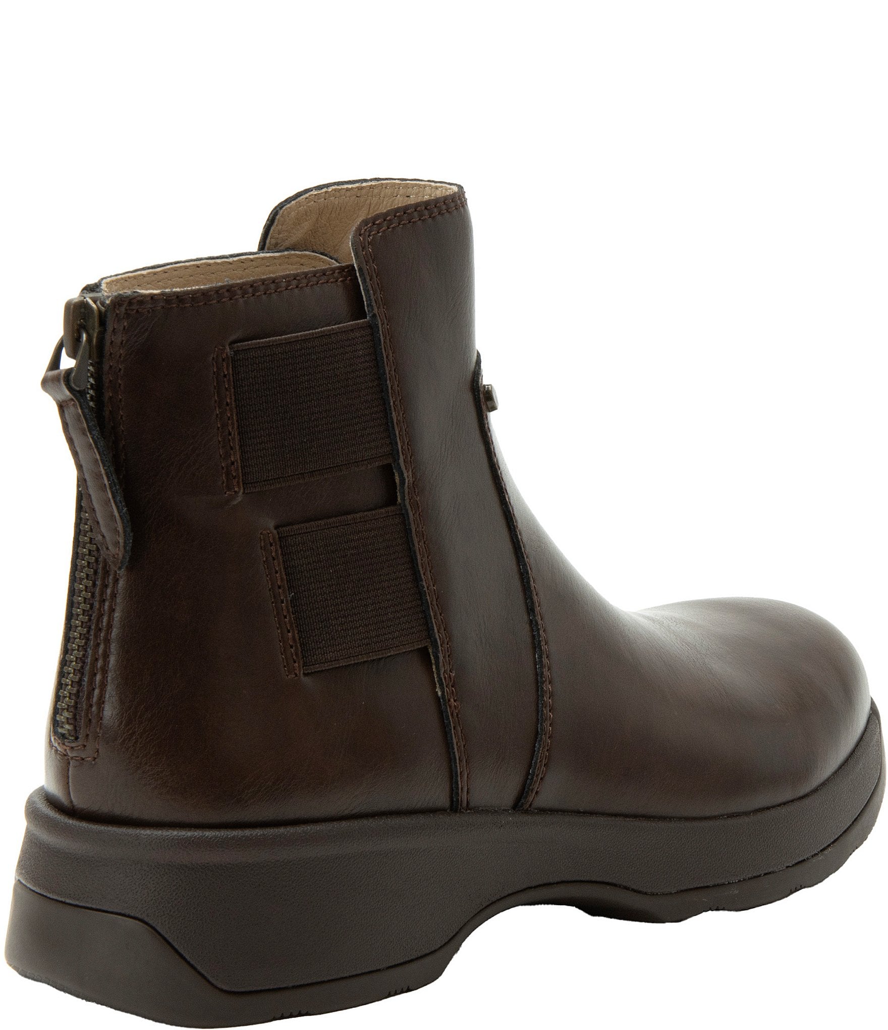 Alegria Jordyn Leather Stretch Strap Ankle Booties