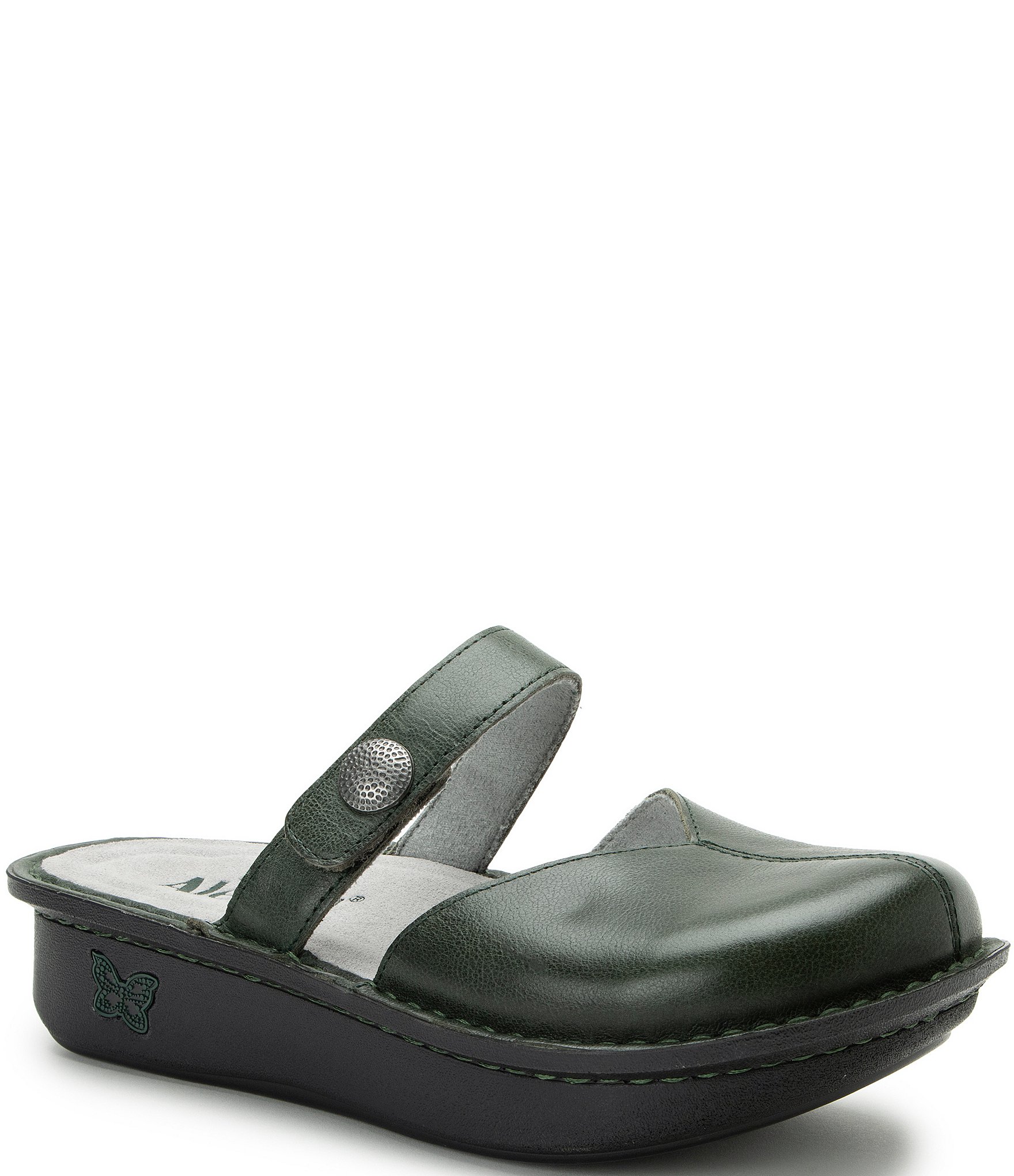 Alegria Kamila Leather Mary Jane Platform Clogs