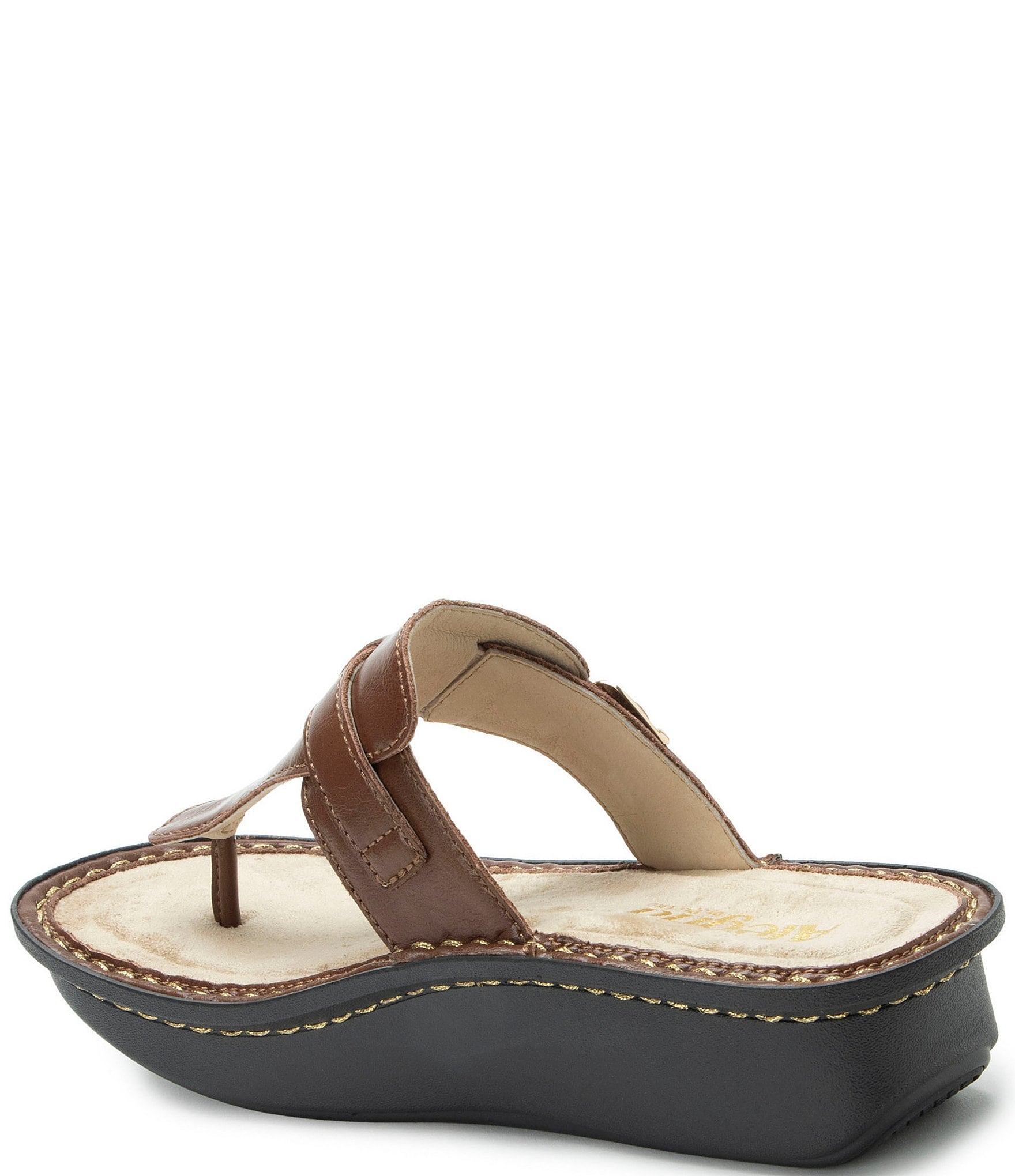 Alegria Kennedi Leather Thong Platform Heel Sandals