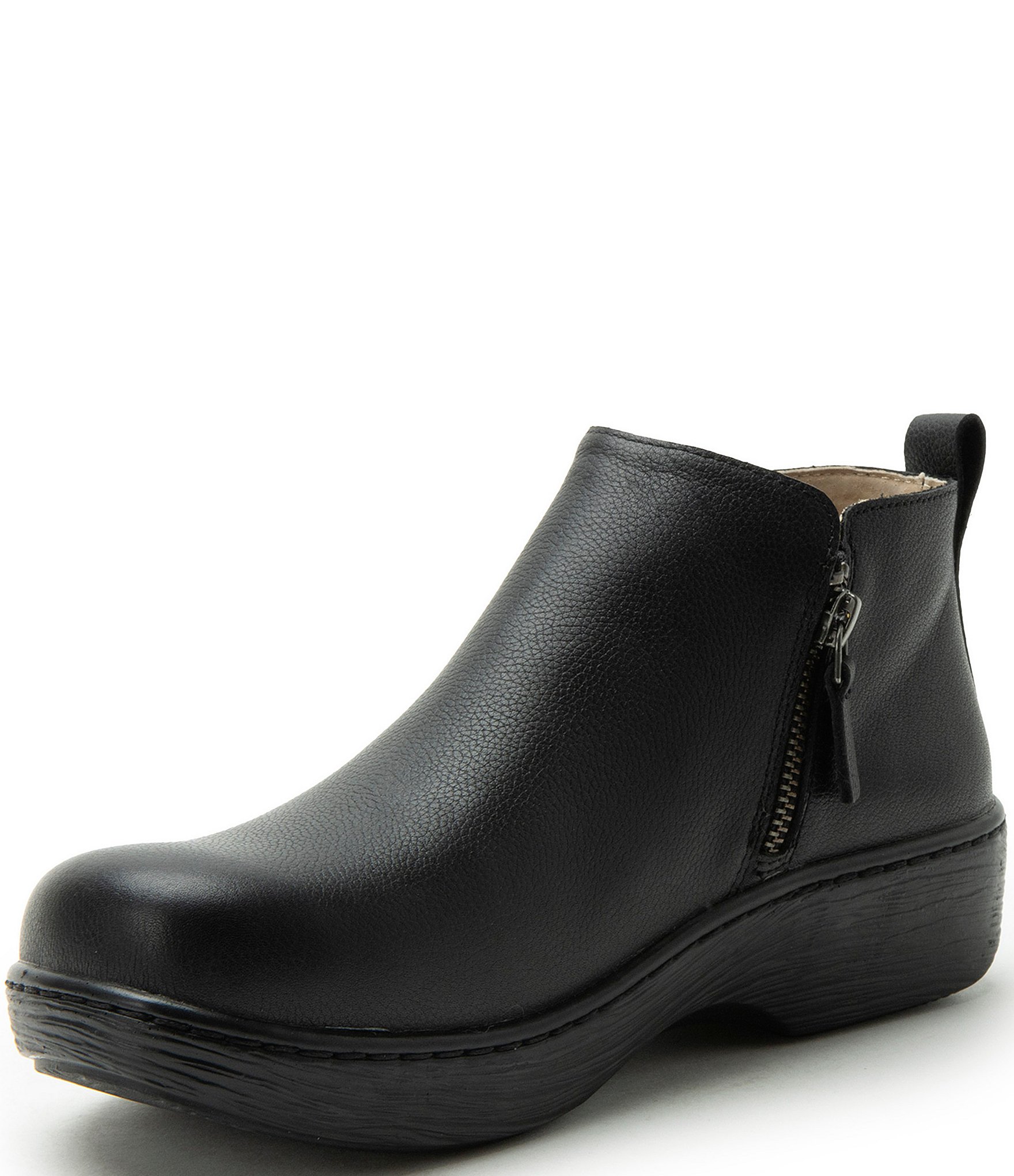 Alegria Oaklee Leather Dual Zip Ankle Booties