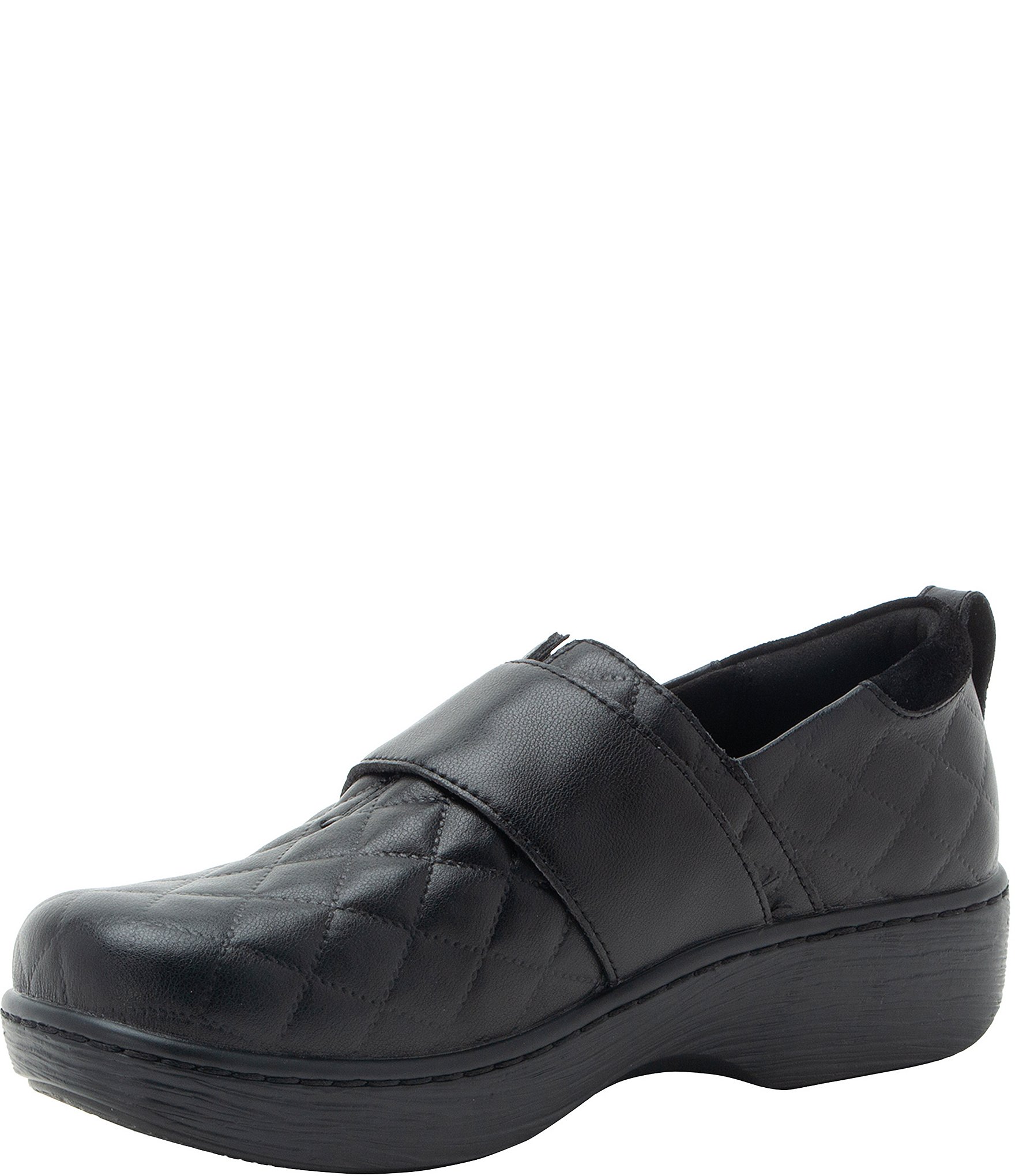 Alegria Oasys Diamond Stitch Leather Clogs
