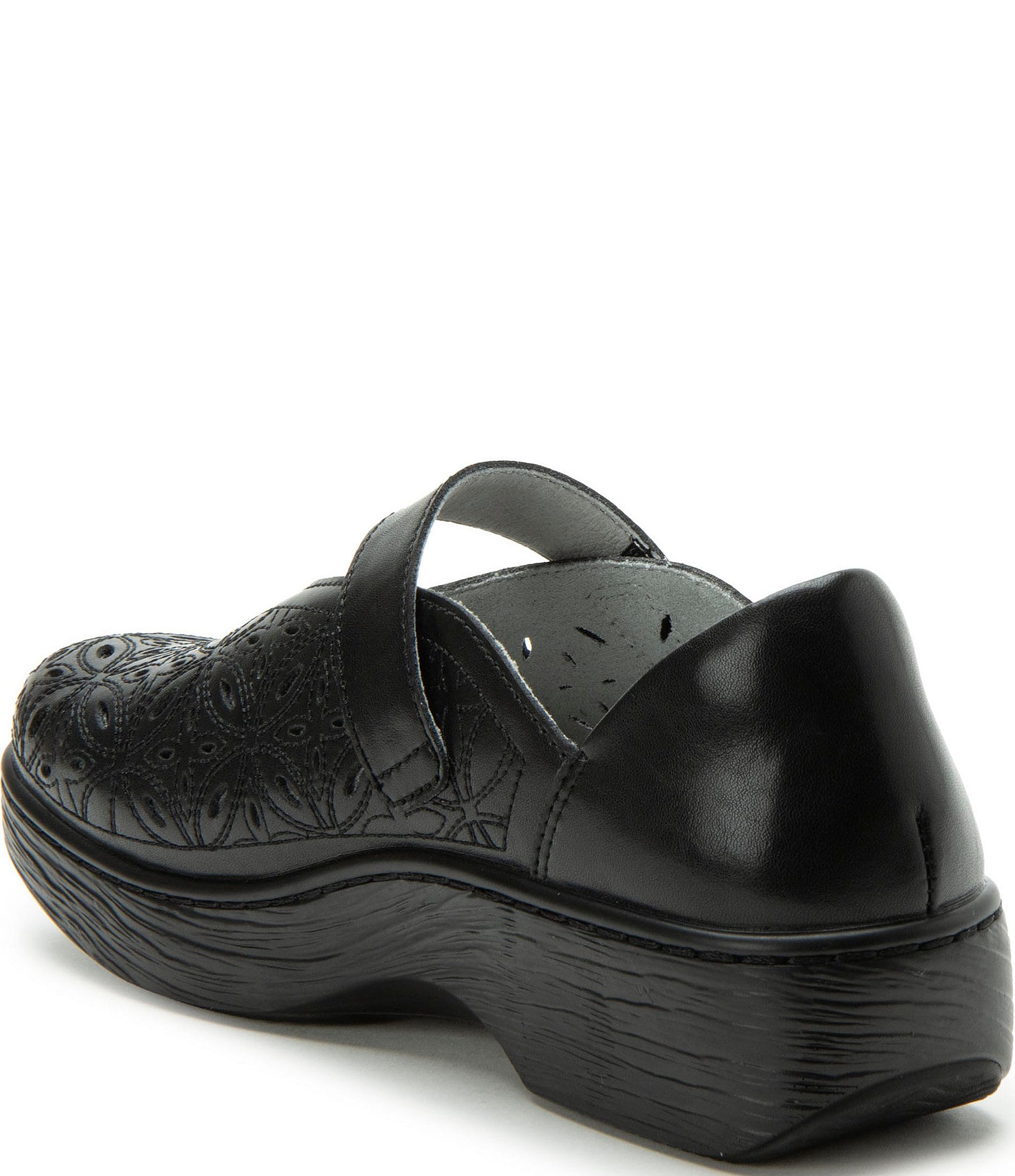 Alegria Opheliah Perforated Leather Mary Jane Clogs