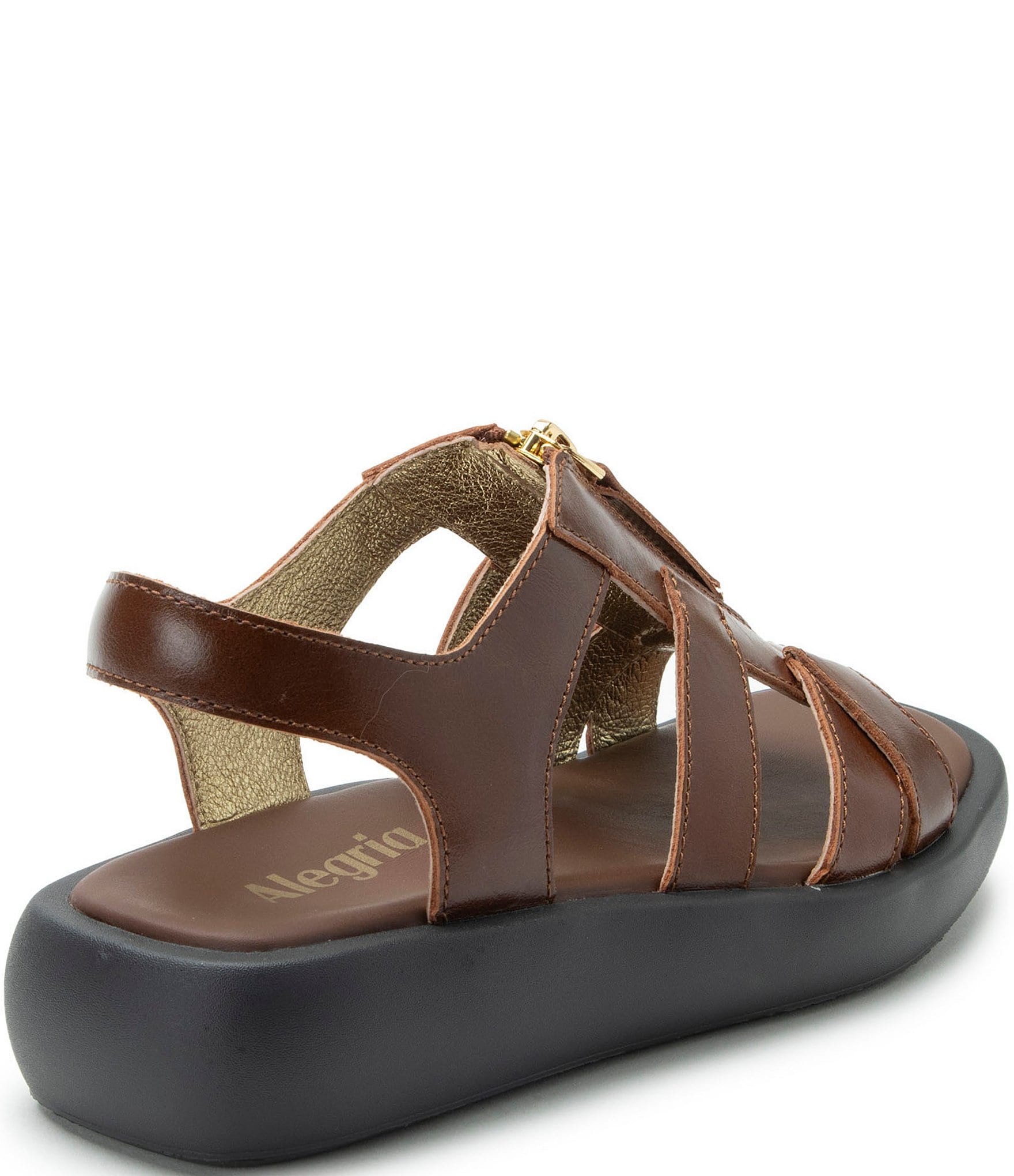 Alegria Palmer Leather Zip Platform Sandals