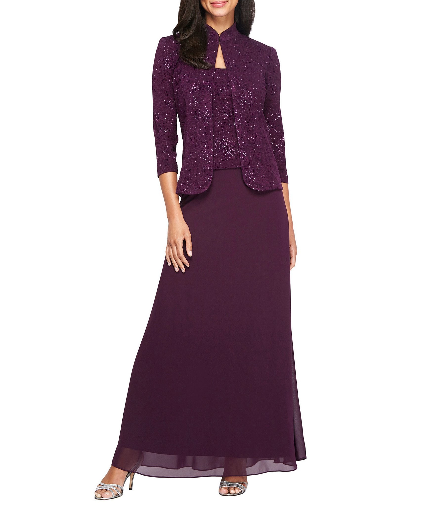 Alex Evenings 2Piece Jacquard Jacket Dress Dillards