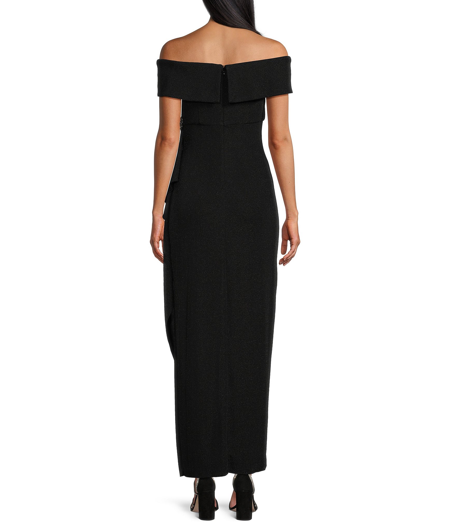 Alex Evenings Off The Shoulder Embellished Sheath Dress