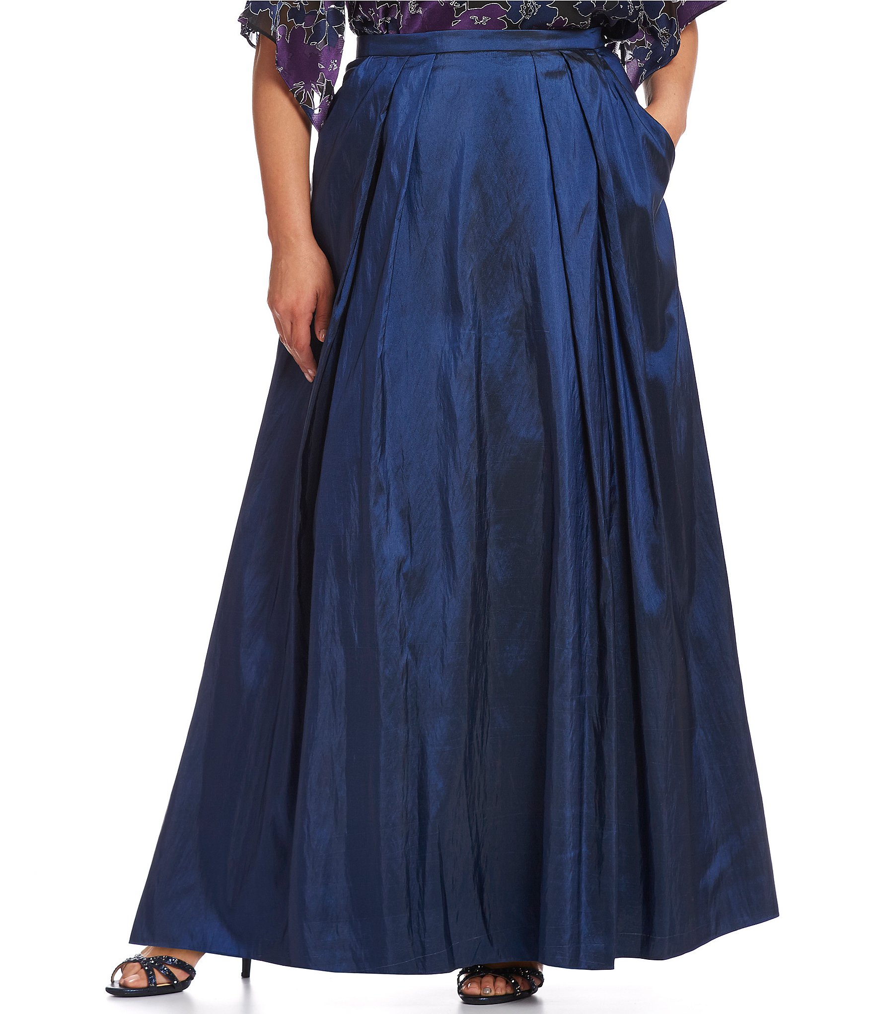 navy evening skirt