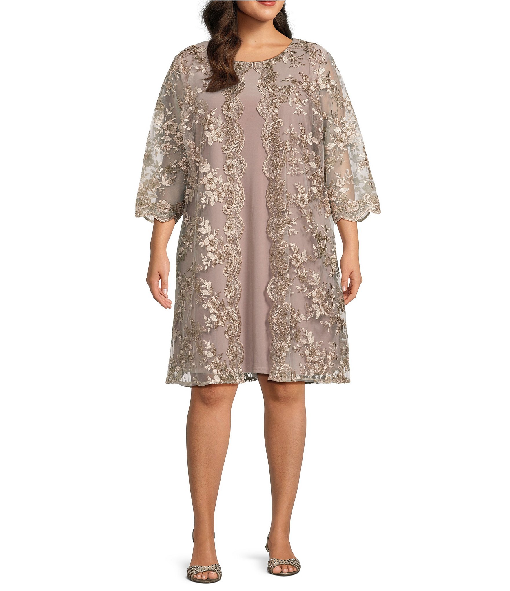 Alex Evenings Women's Plus Size Tea Length Dress with Rosette Detail, New  Champagne, 14 Plus : Amazon.ca: Clothing, Shoes & Accessories