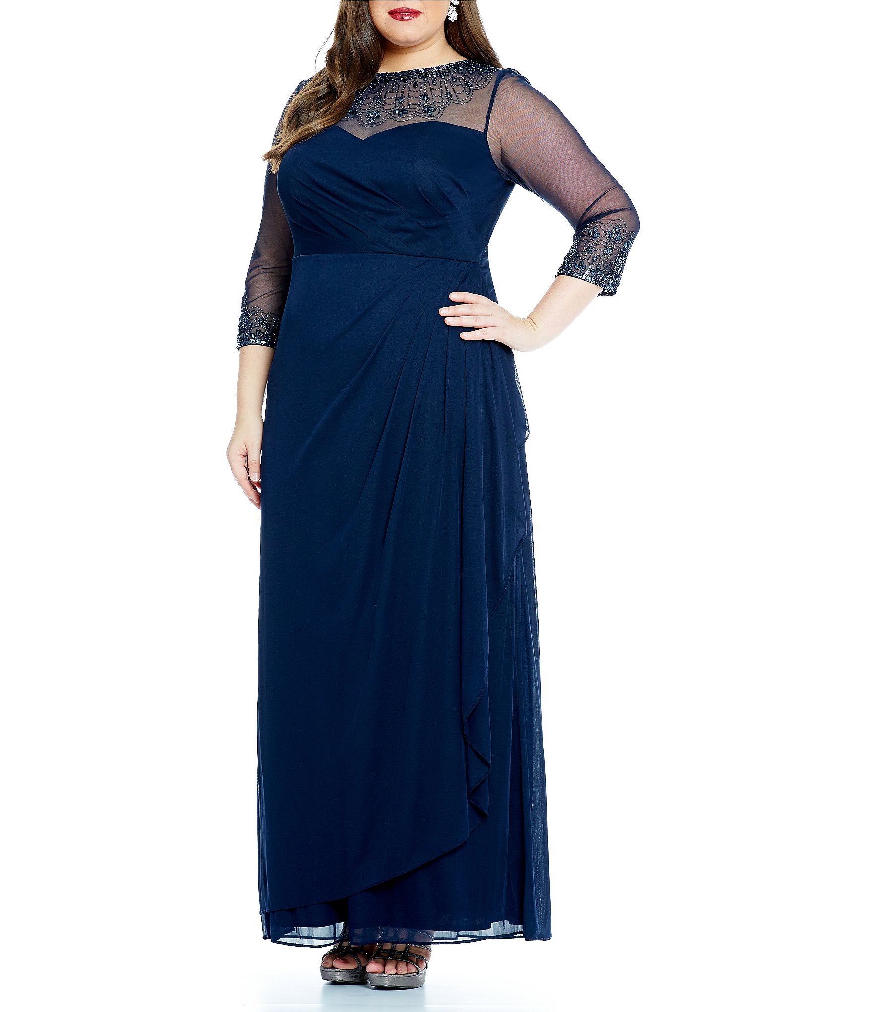Alex Evenings Women's Plus-Size Long Dress with India | Ubuy