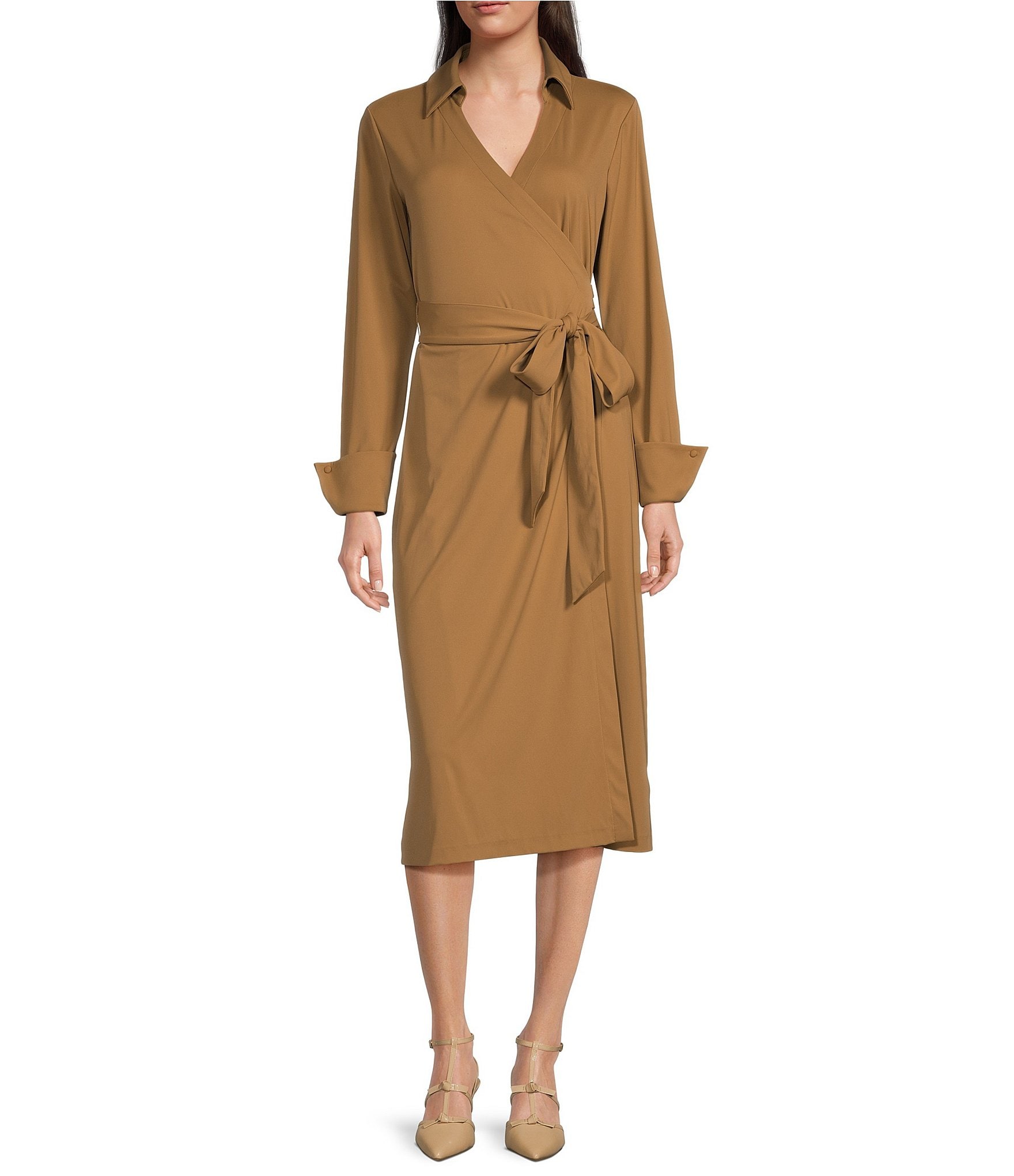 Dillards wrap dress best sale