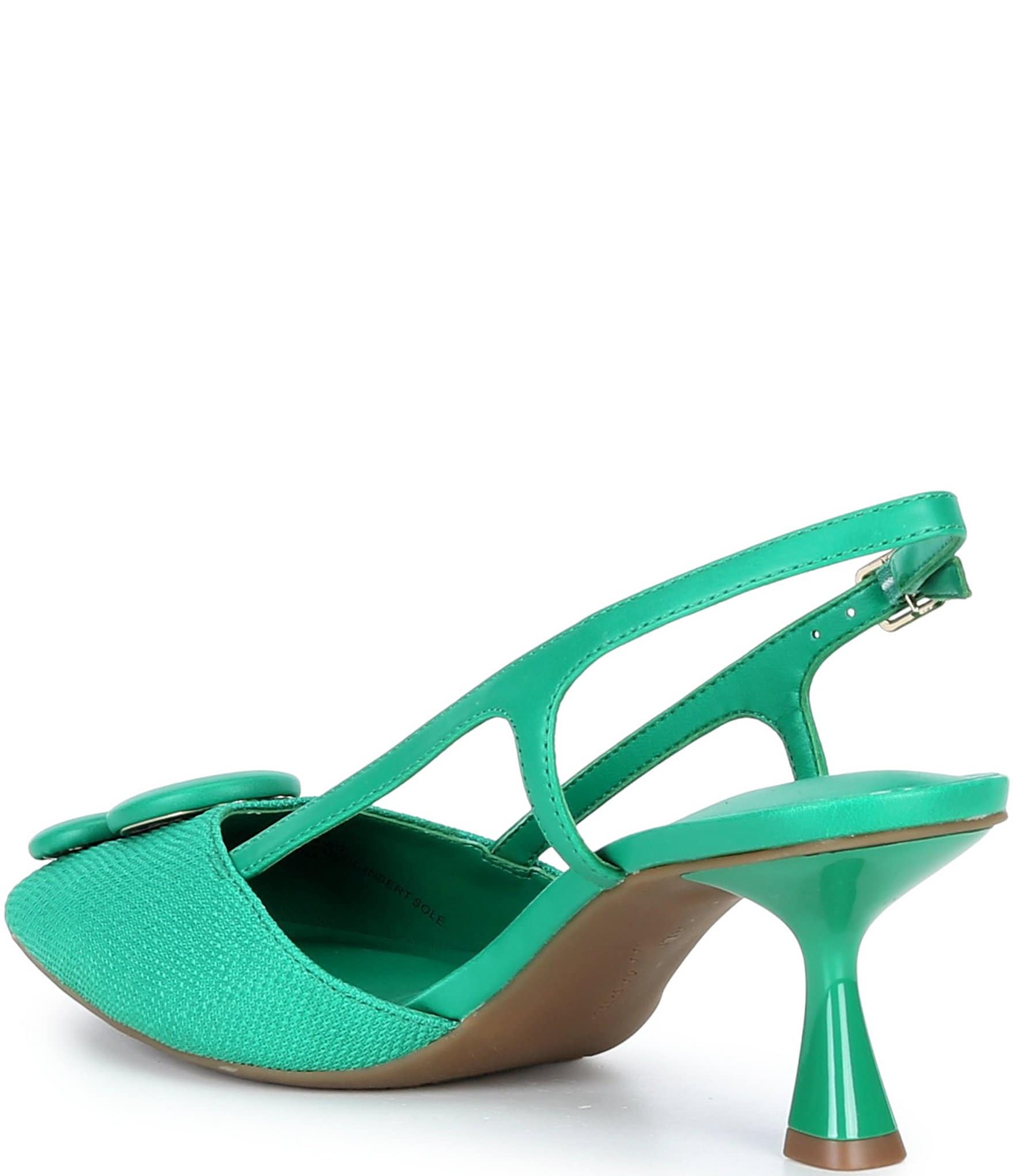 Alex Marie Alix Linen Ornament Slingback Pumps