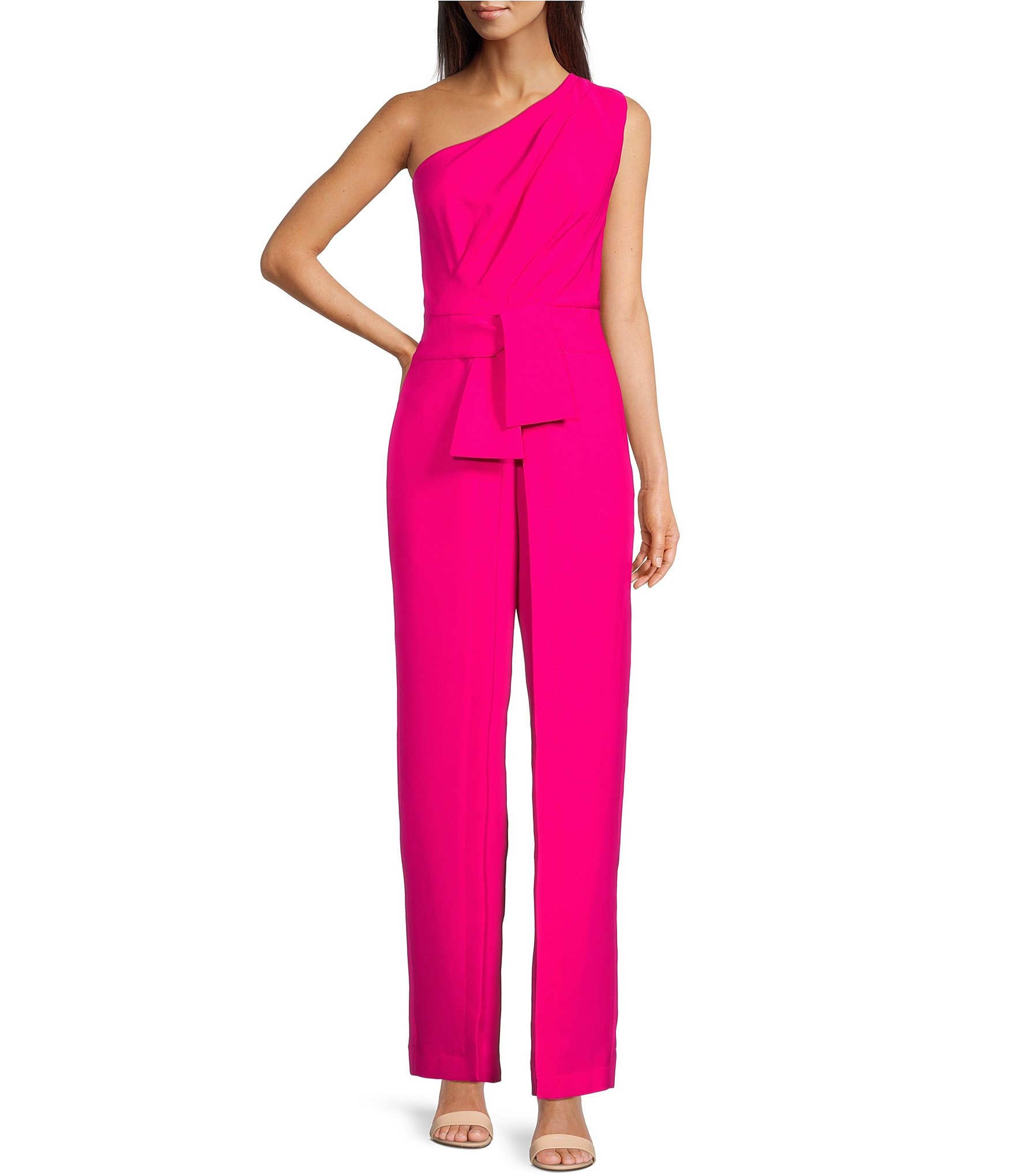 Alex Marie Flutter Sleeve Wide Leg Jumpsuit w/ Pockets Coral Pink, Size 12  | Wide leg jumpsuit, Jumpsuit with sleeves, Short sleeve jumpsuits