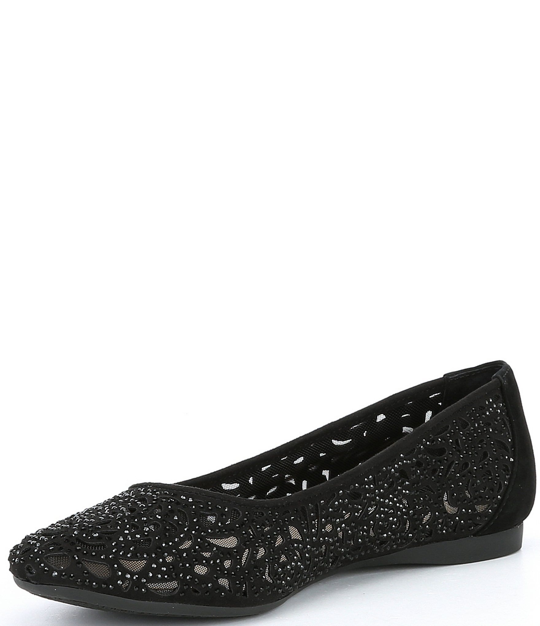 Alex Marie Altana Suede Laser-Cut Rhinestone Flats
