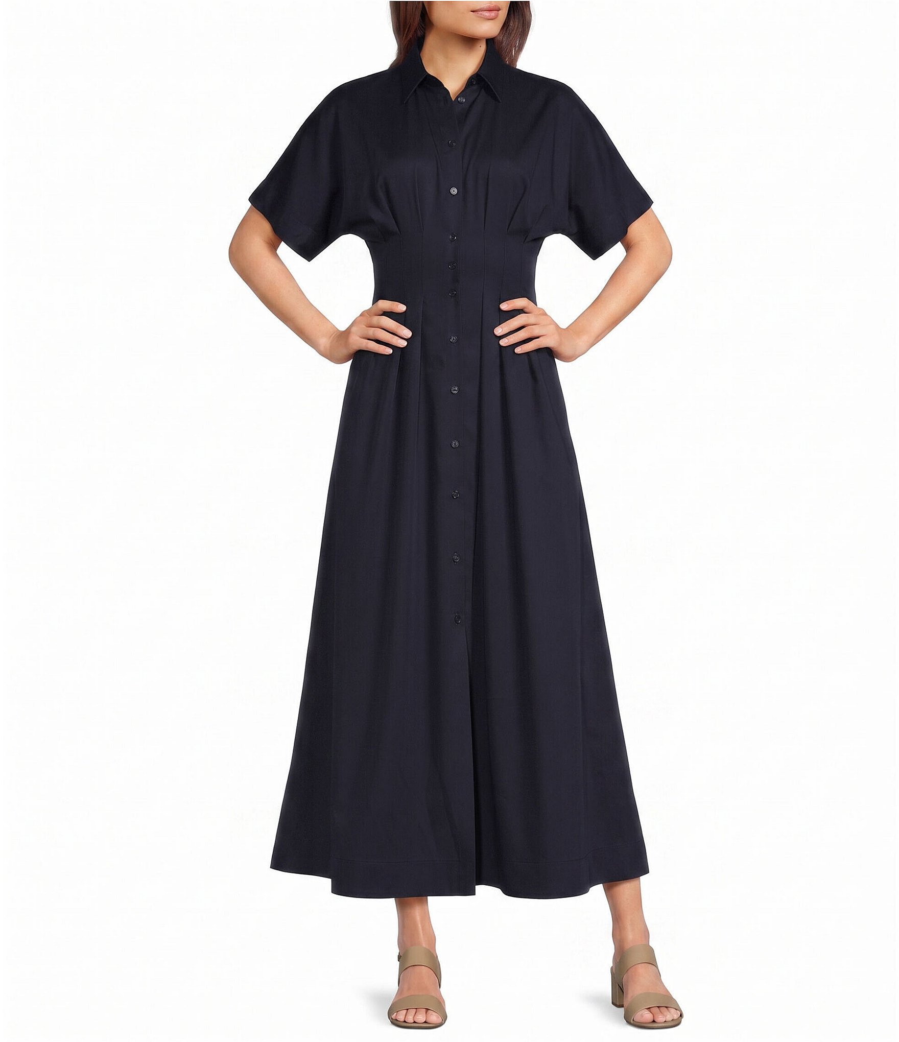 Alex Marie Amber Stretch Collared Short Sleeve Dress