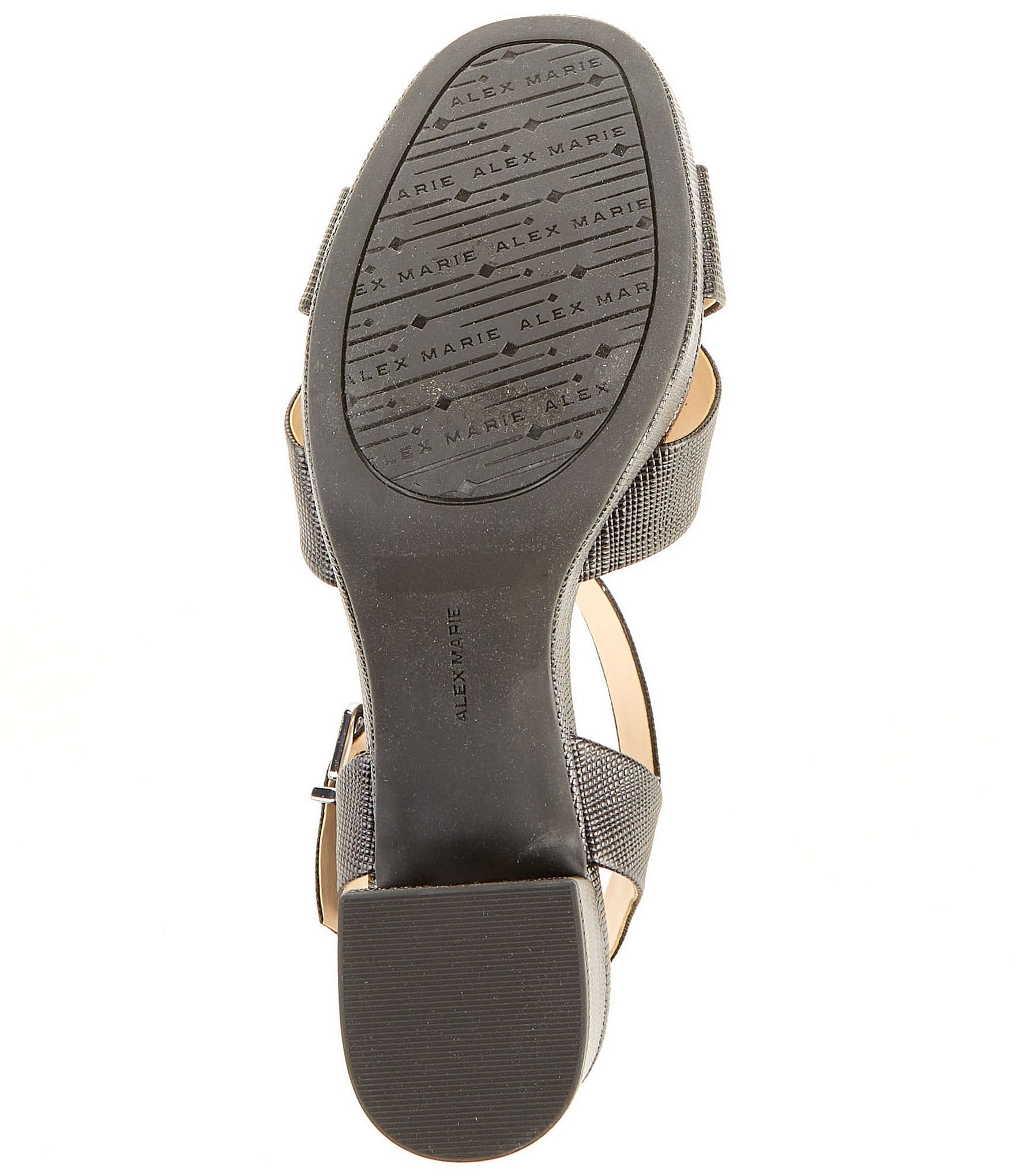 Alex Marie Anette Etched Cross Band Platform Sandals