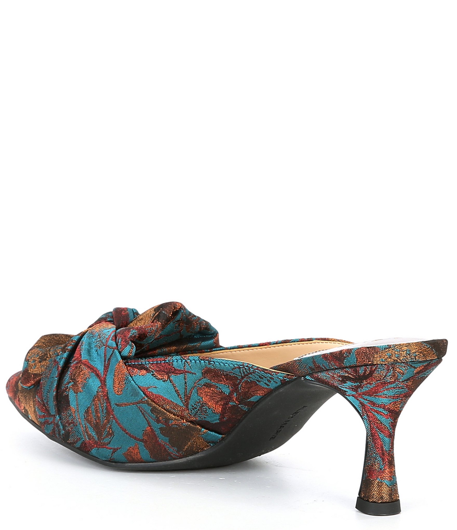 Alex Marie Audrene Printed Bow Pointed Toe Mules