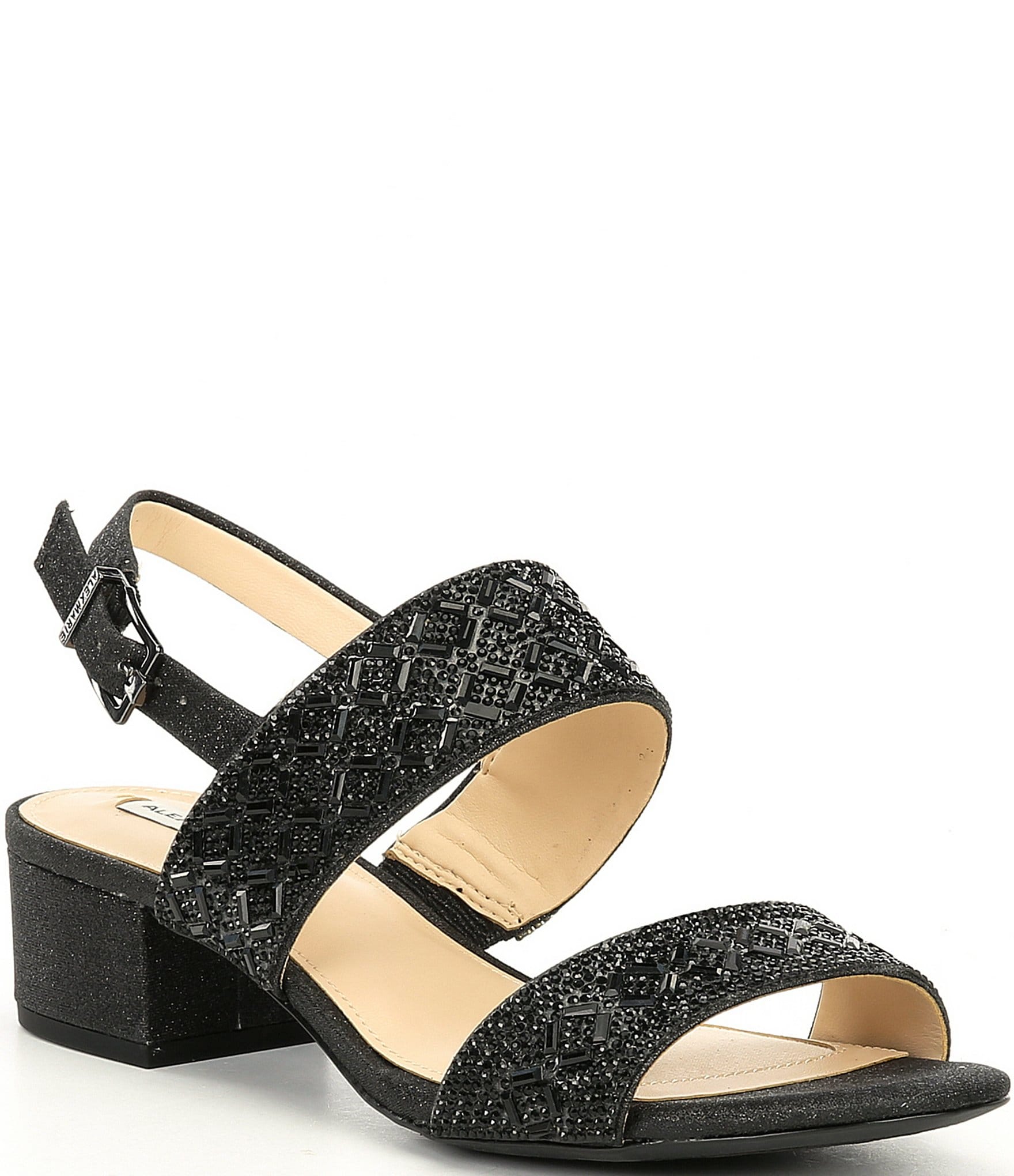 Alex Marie CalinaTwo Rhinestone Block Heel Sandals | Dillard's