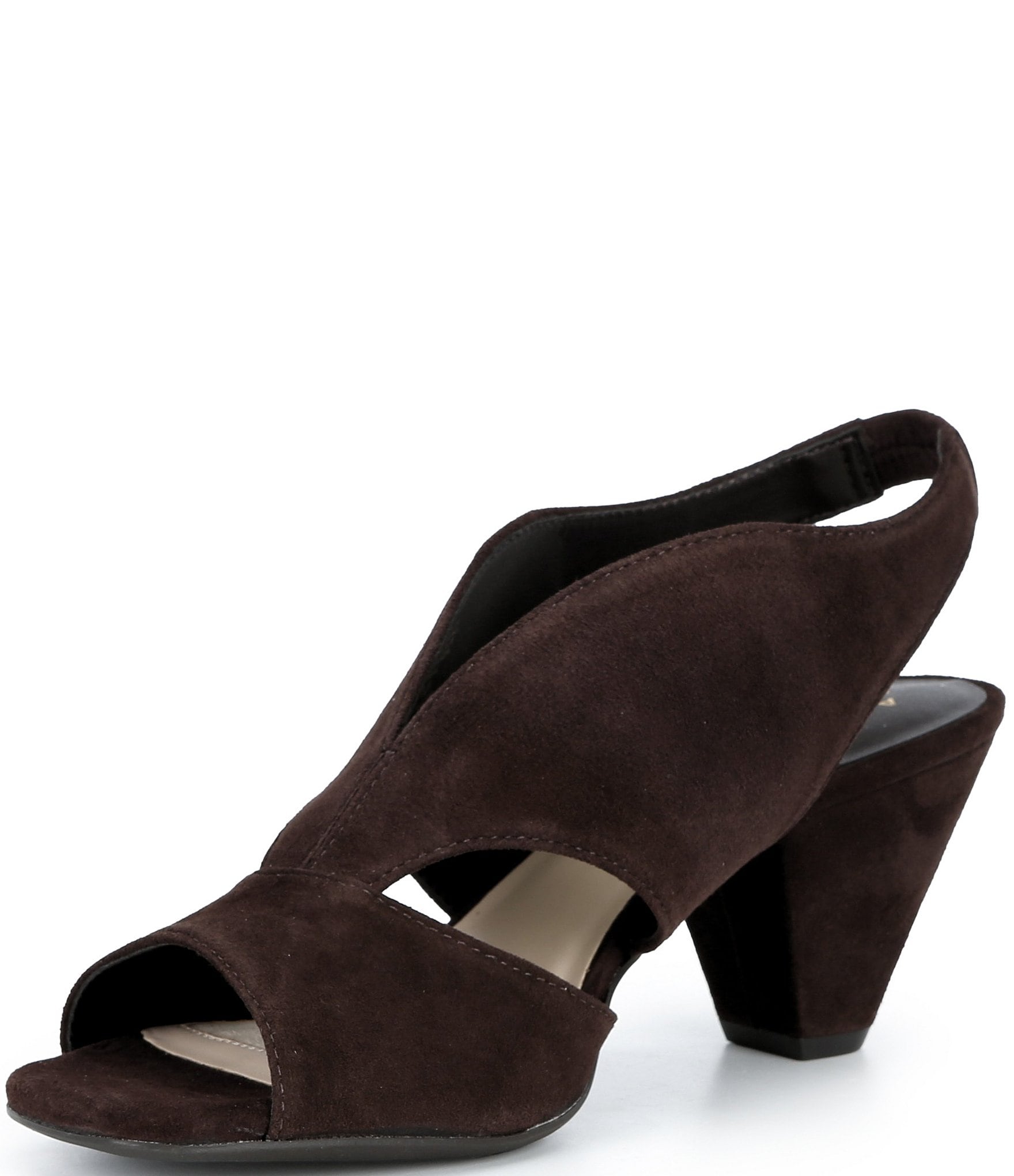 Alex Marie Claudie Suede Slingback Cone Heel Sandals