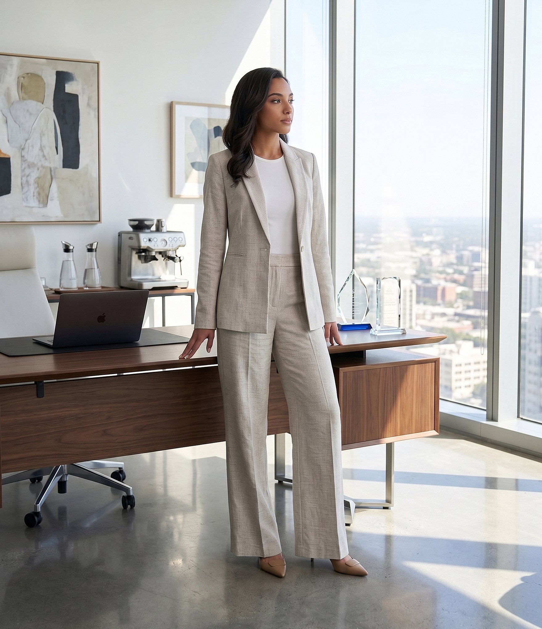 Alex Marie Coordinating Alix Novelty Suiting Cotton Pants