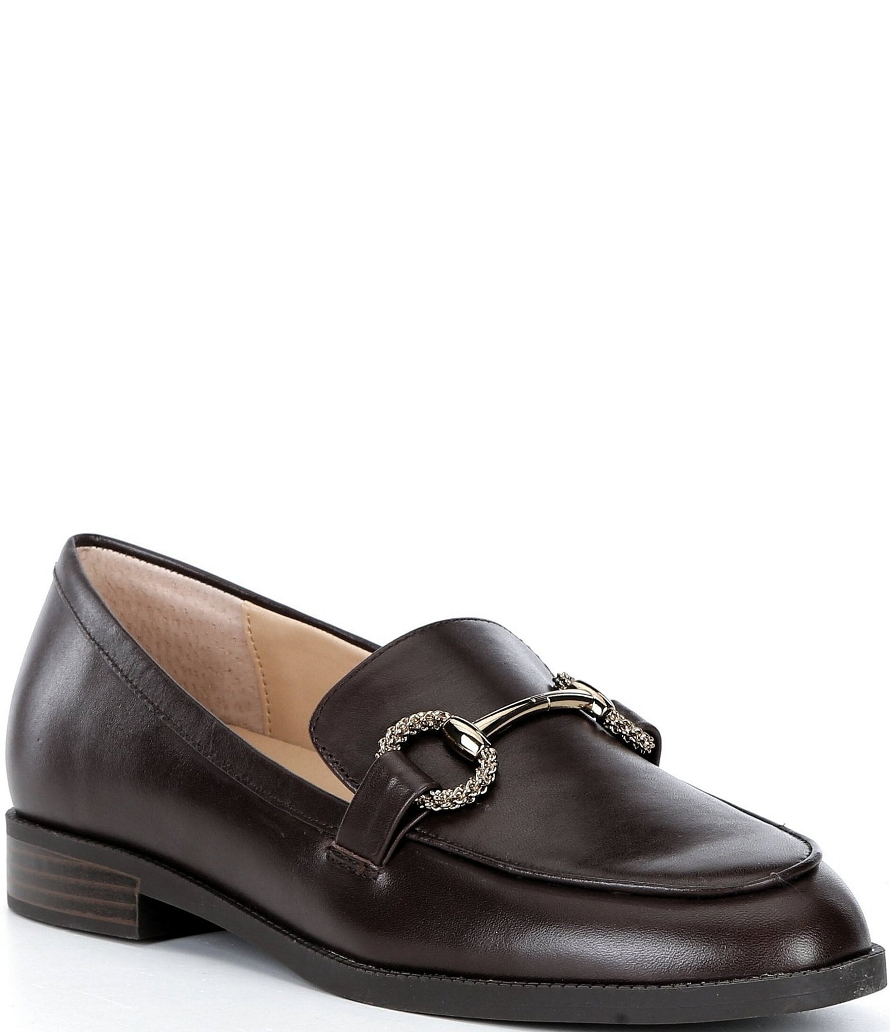 Alex Marie Gilmore Leather Bit Buckle Loafers