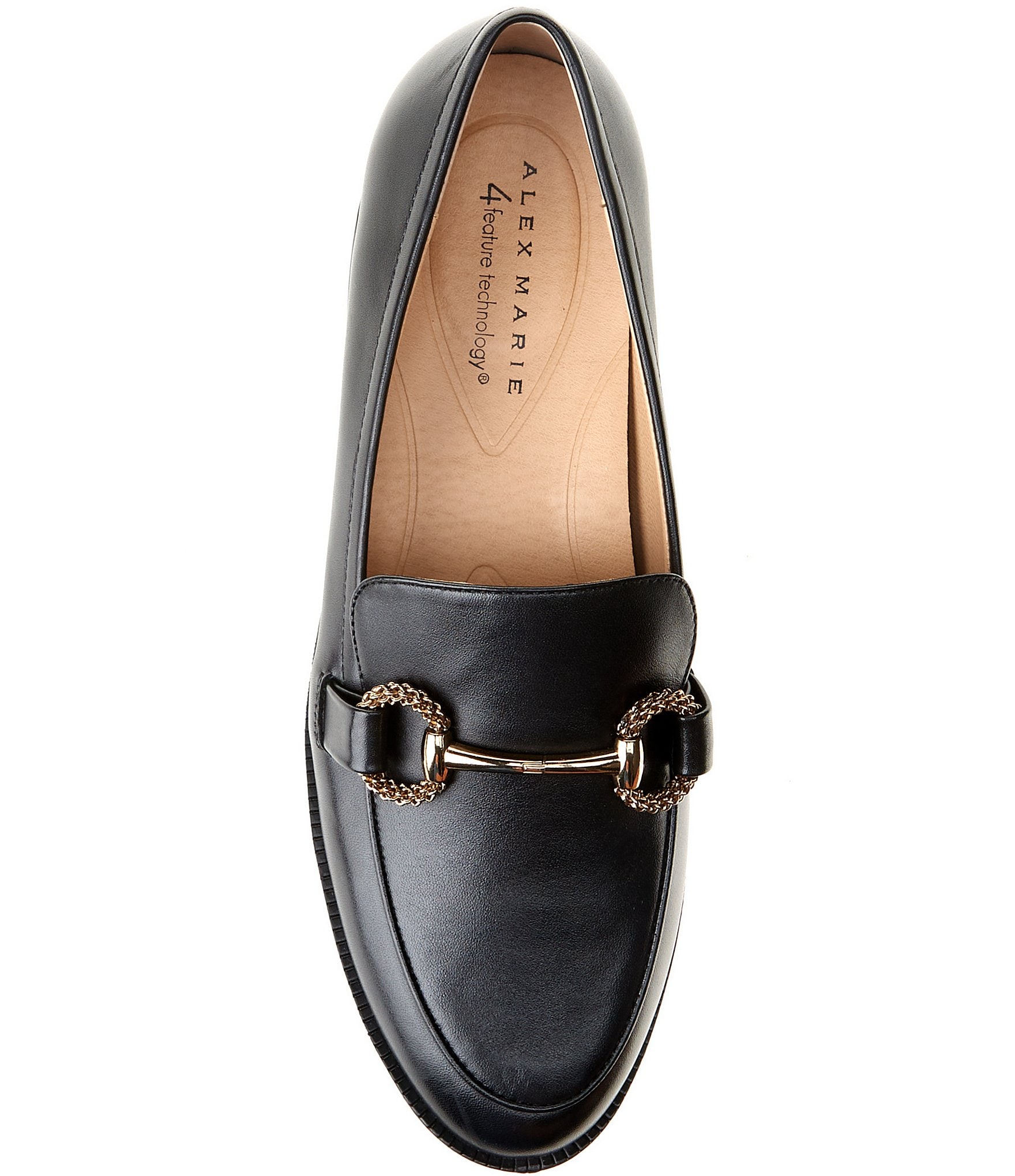 Alex Marie Gilmore Leather Bit Buckle Loafers