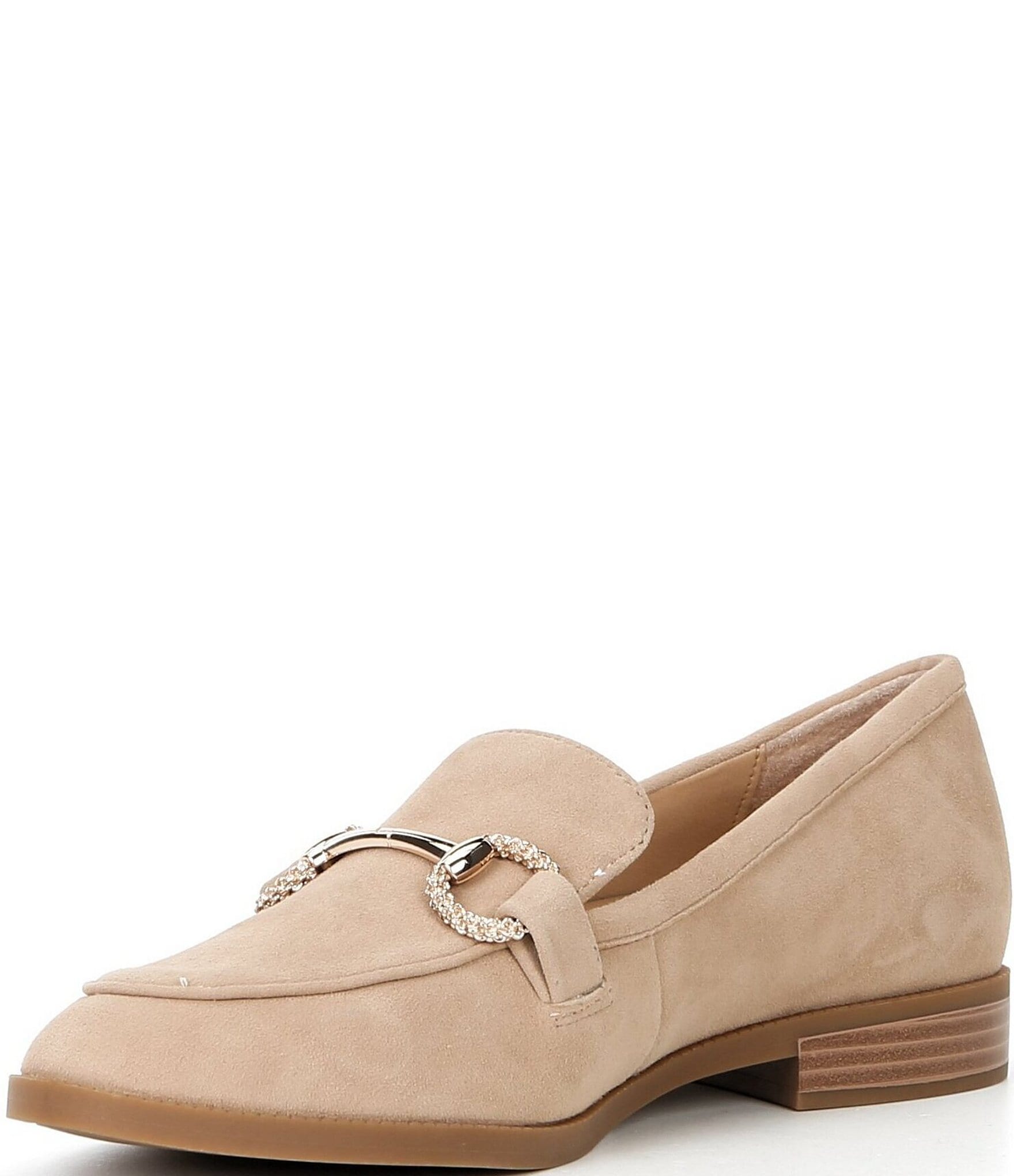 Alex Marie Gilmore Suede Bit Buckle Loafers