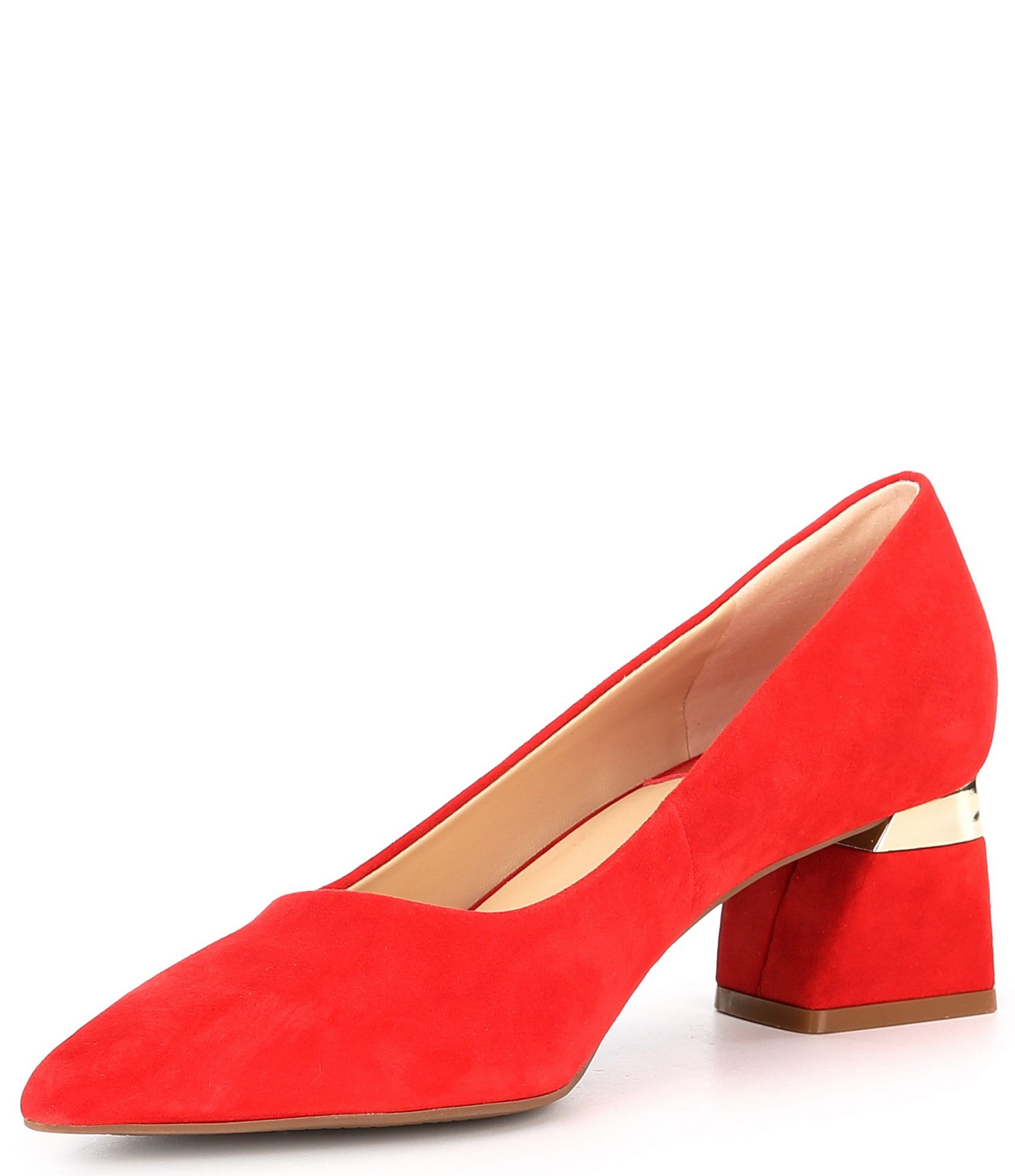 Alex Marie Gladdis Suede Block Heel Pumps