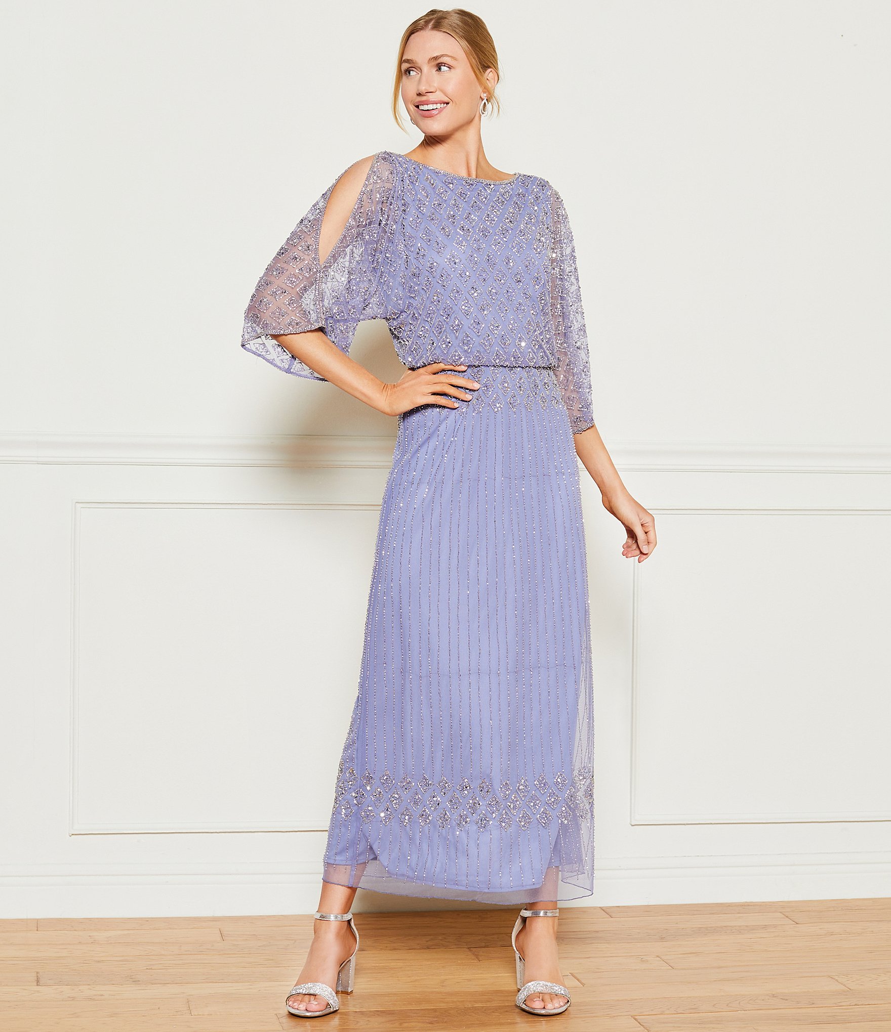 Alex Marie HalmarTwo Rhinestone Strap Block Heel Sandals