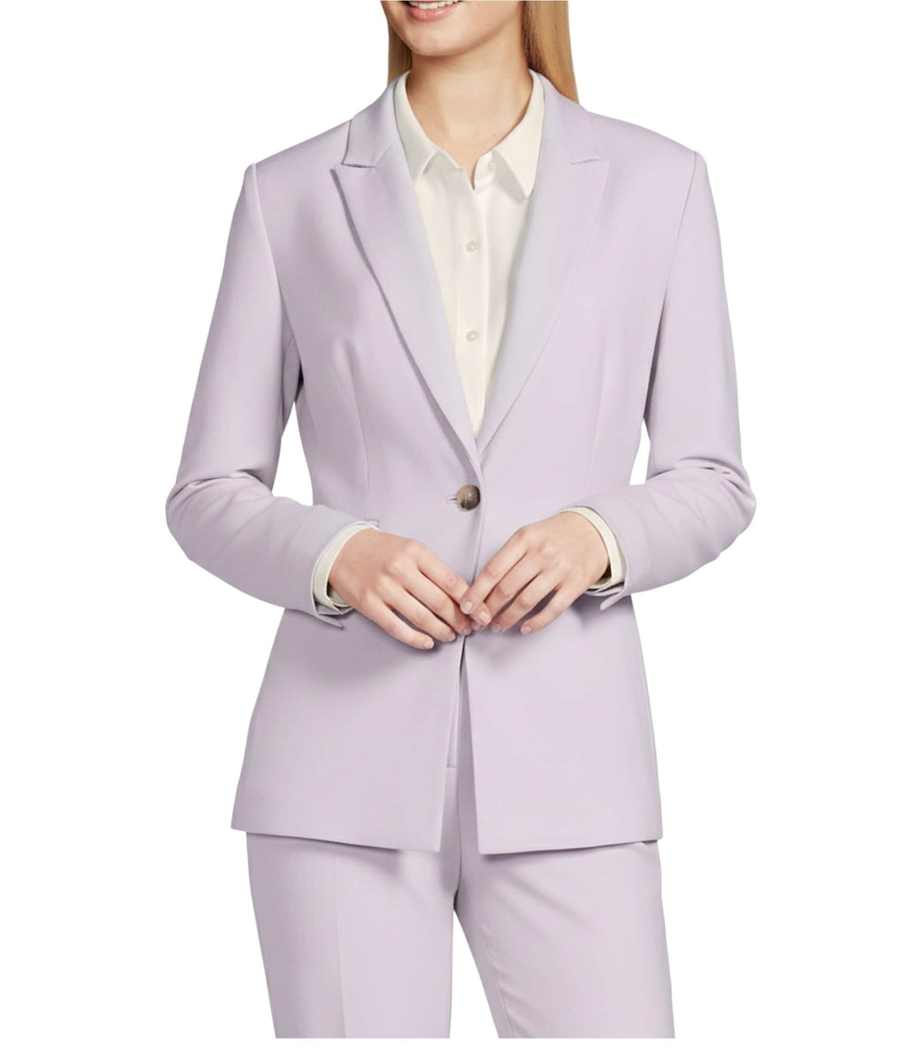 knee length dresses for ladies Purple Wool Blazer Jacket main image 0