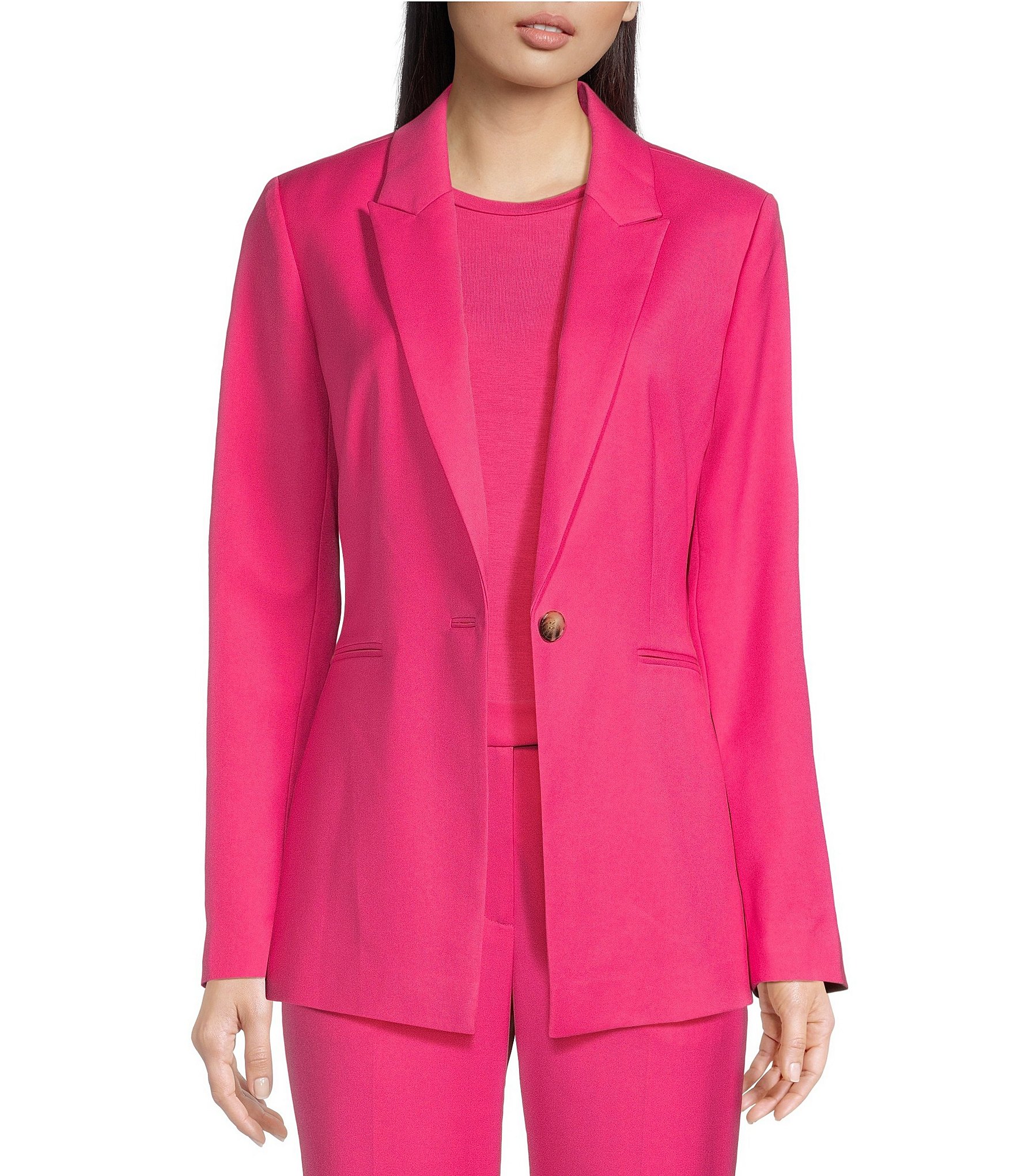 YDXNY Double Breasted Ladies Business Pant Suit Pink Blue Black Yellow  Formal 2 PieceCoat Set (Color : Pink, Size : XXL) : : Fashion