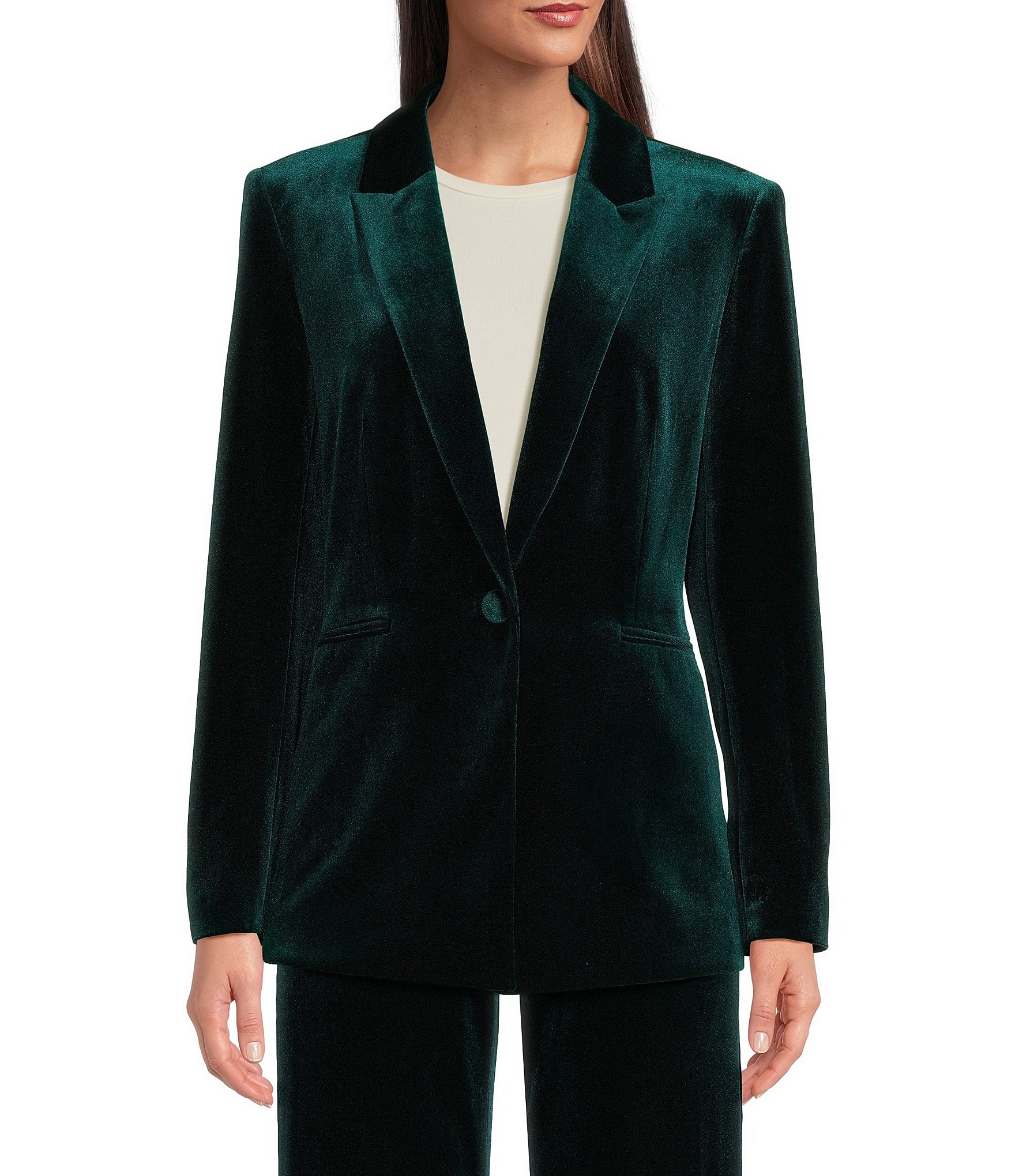 Alex Marie Liza Velvet Peak Lapel Coordinating Blazer | Dillard's