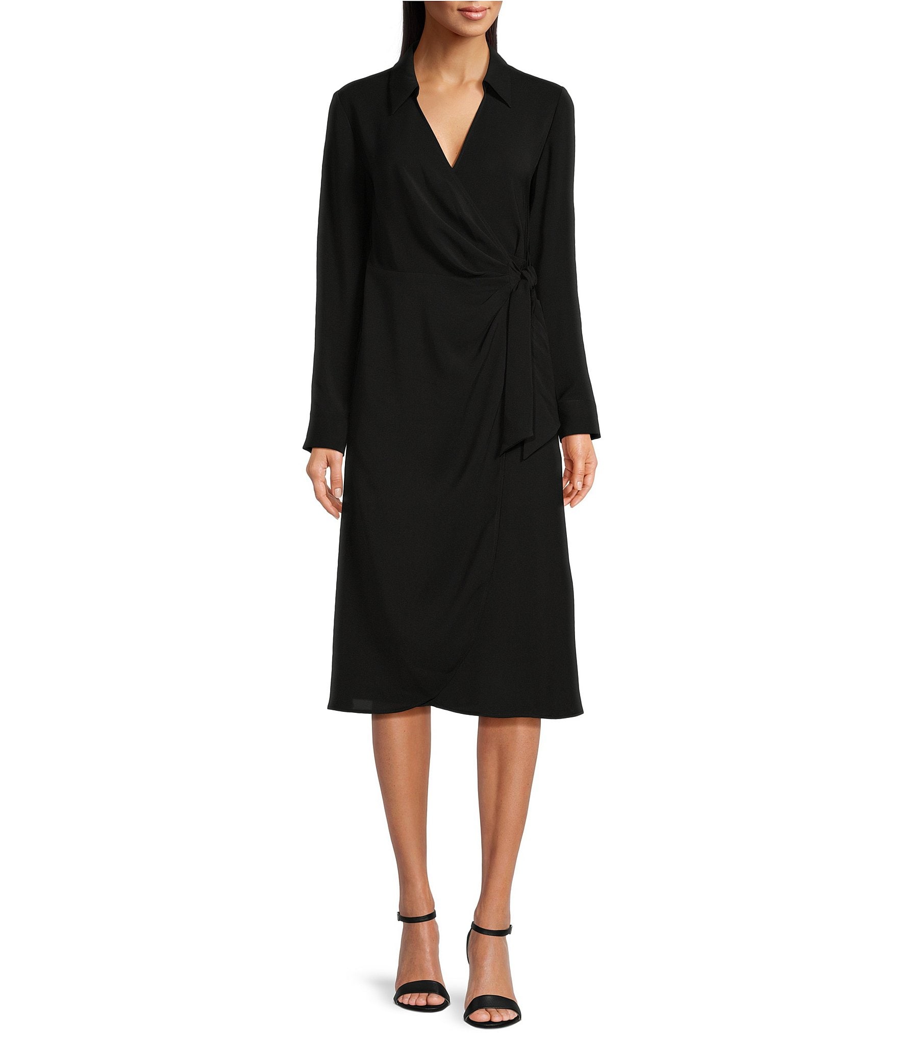 Alex Marie Long Sleeve Midi Wrap Dress | Dillard's