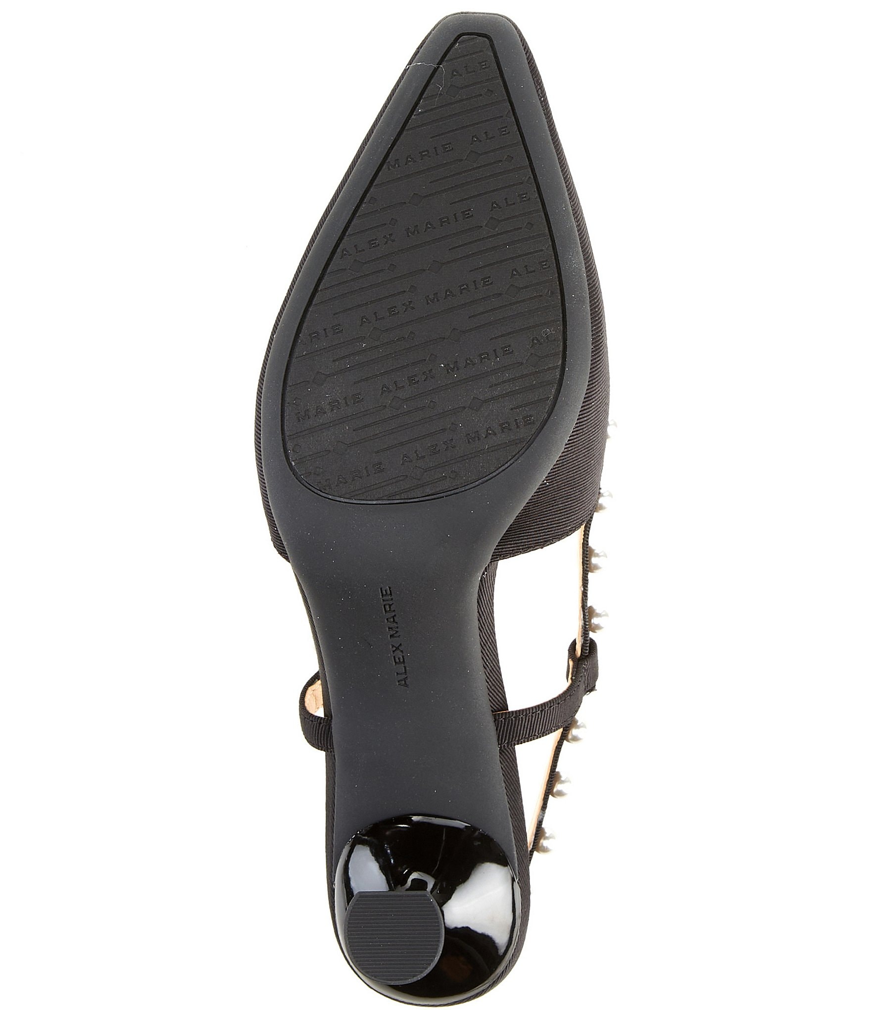 Alex Marie Odette Faille Pearl Studded Slingback Pumps