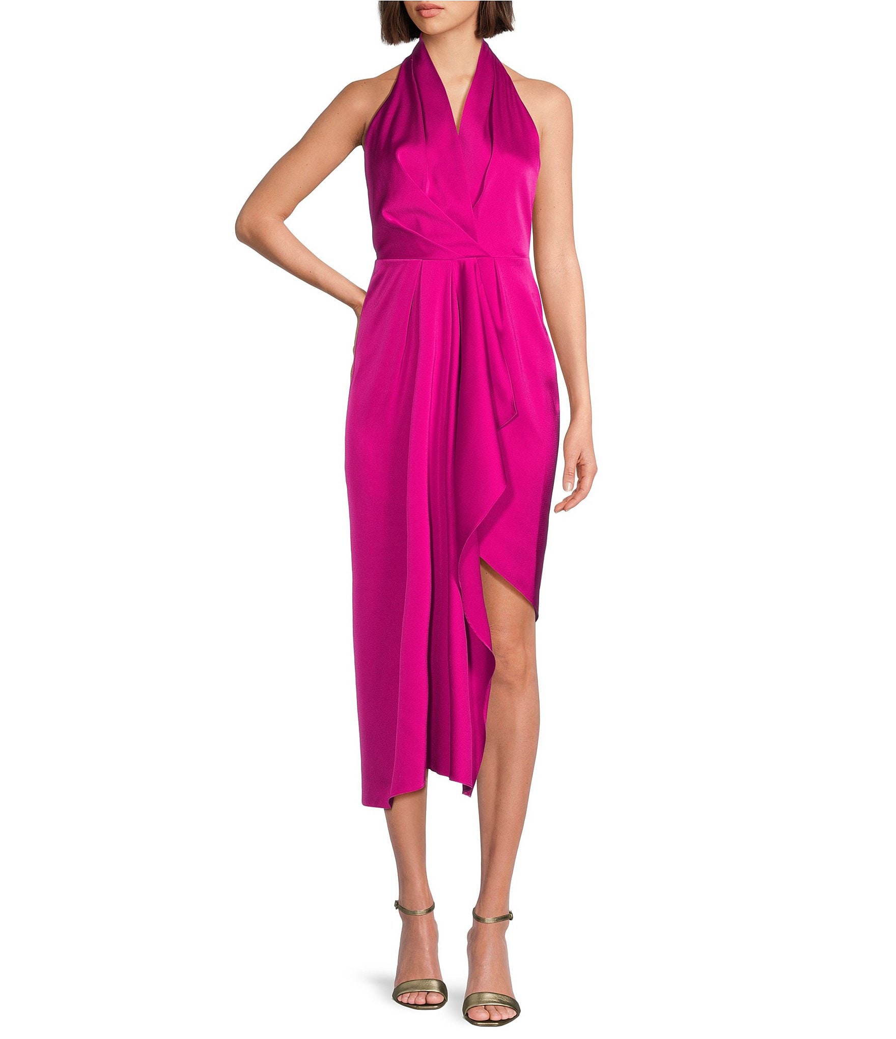 Halter Sling Dress in Honey Pink, Women's Fashion, Dresses & Sets