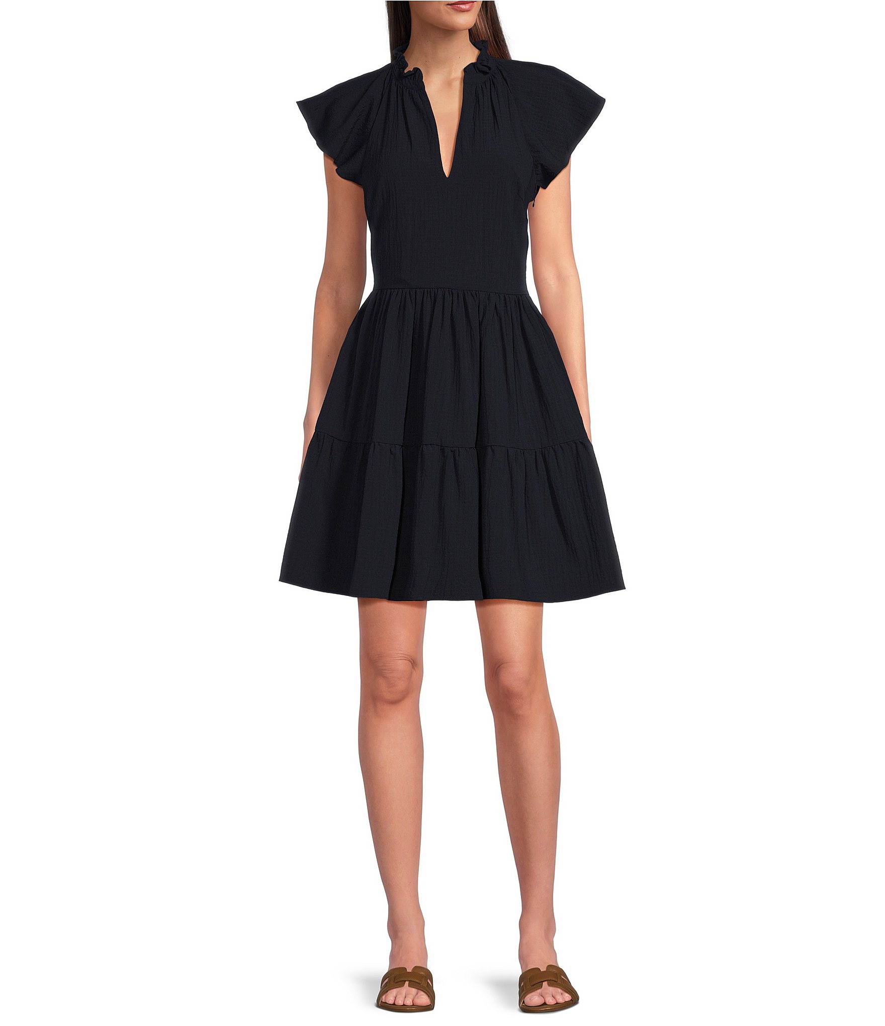 Alex Marie Vanya V-Neck Short Sleeve Dress | Dillard's