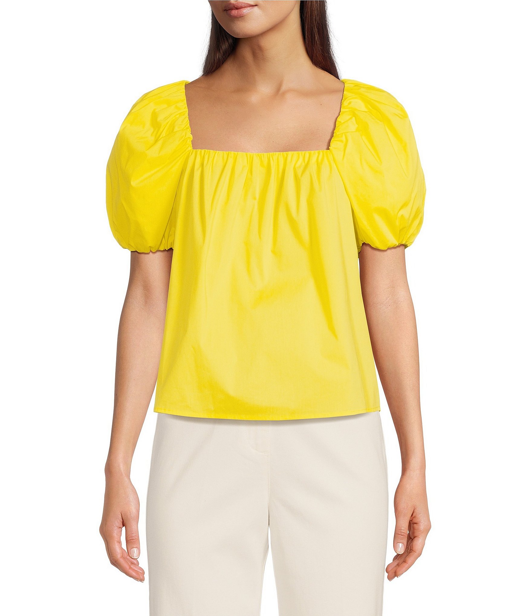 Alex Marie x Brrr° Gemma Square Neck Puff Sleeve Blouse | Dillard's