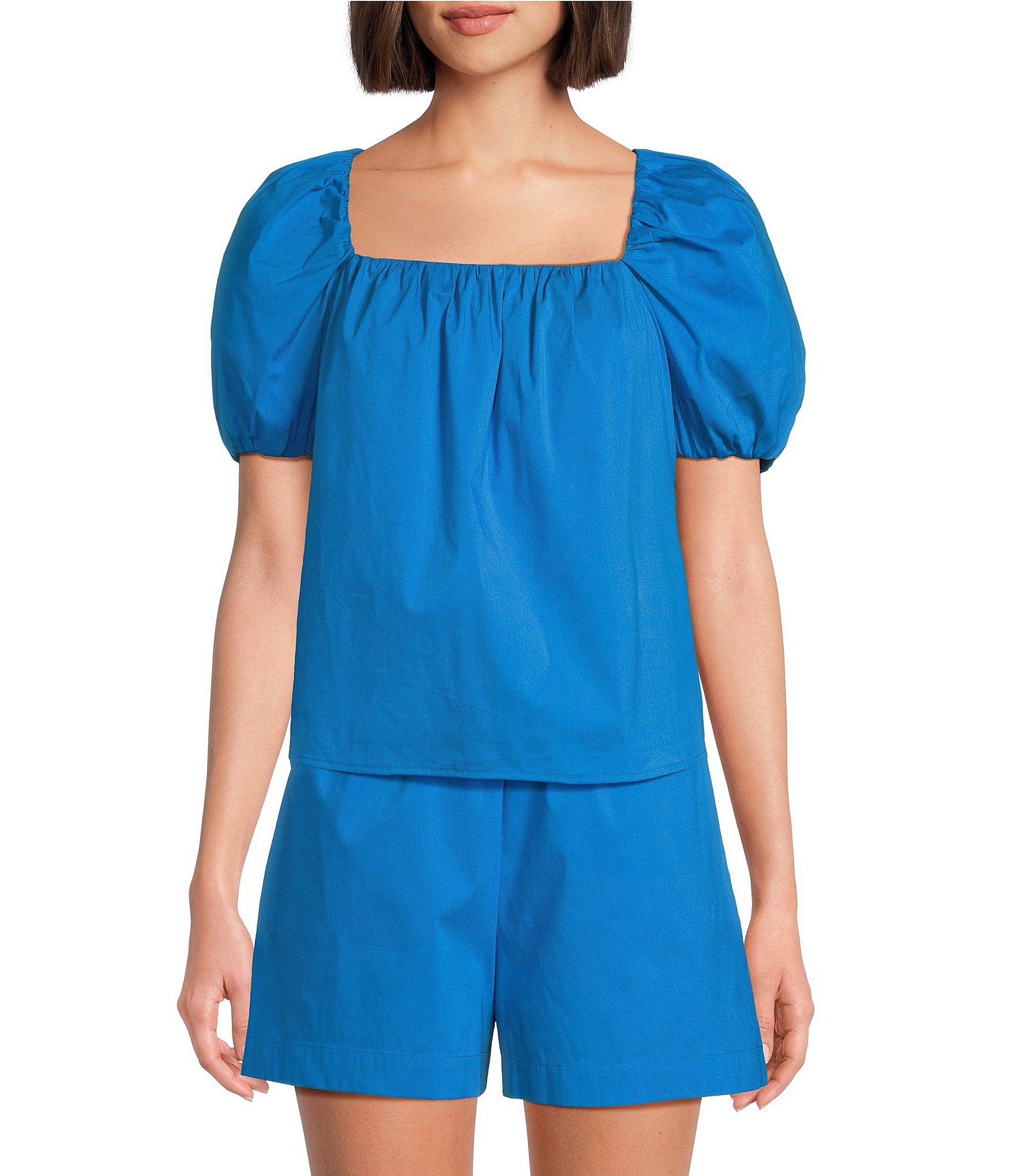 Alex Marie x Brrr° Gemma Square Neck Puff Sleeve Blouse | Dillard's