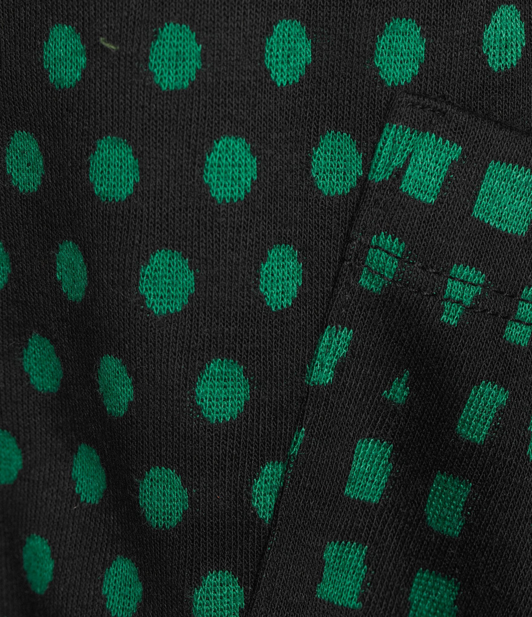 Ali Miles Abstract Dotted Mock Neck Elbow Sleeve Zip-Front Tunic