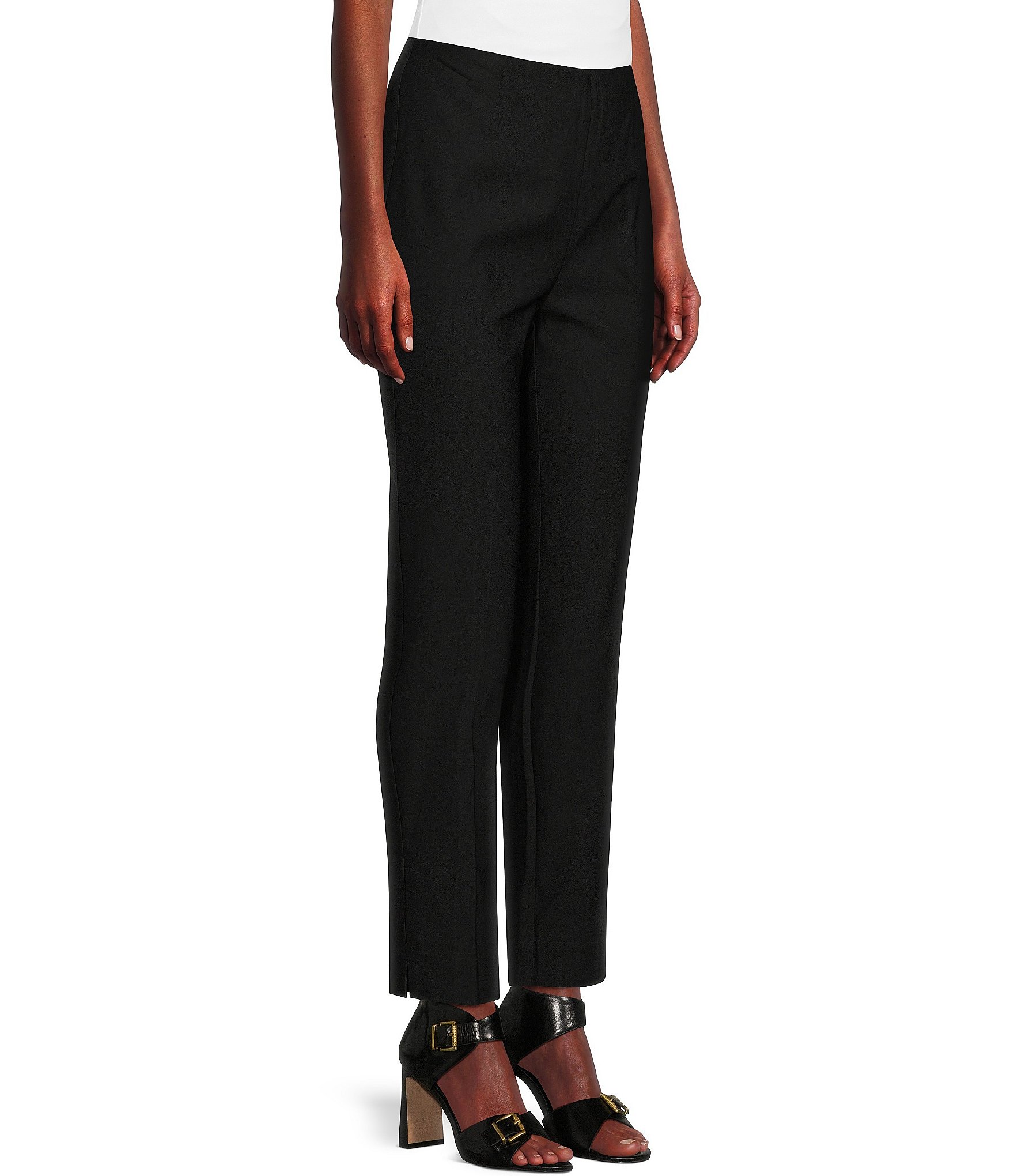 Ali Miles Petite Size Basic Pull On Skinny Ankle Pants