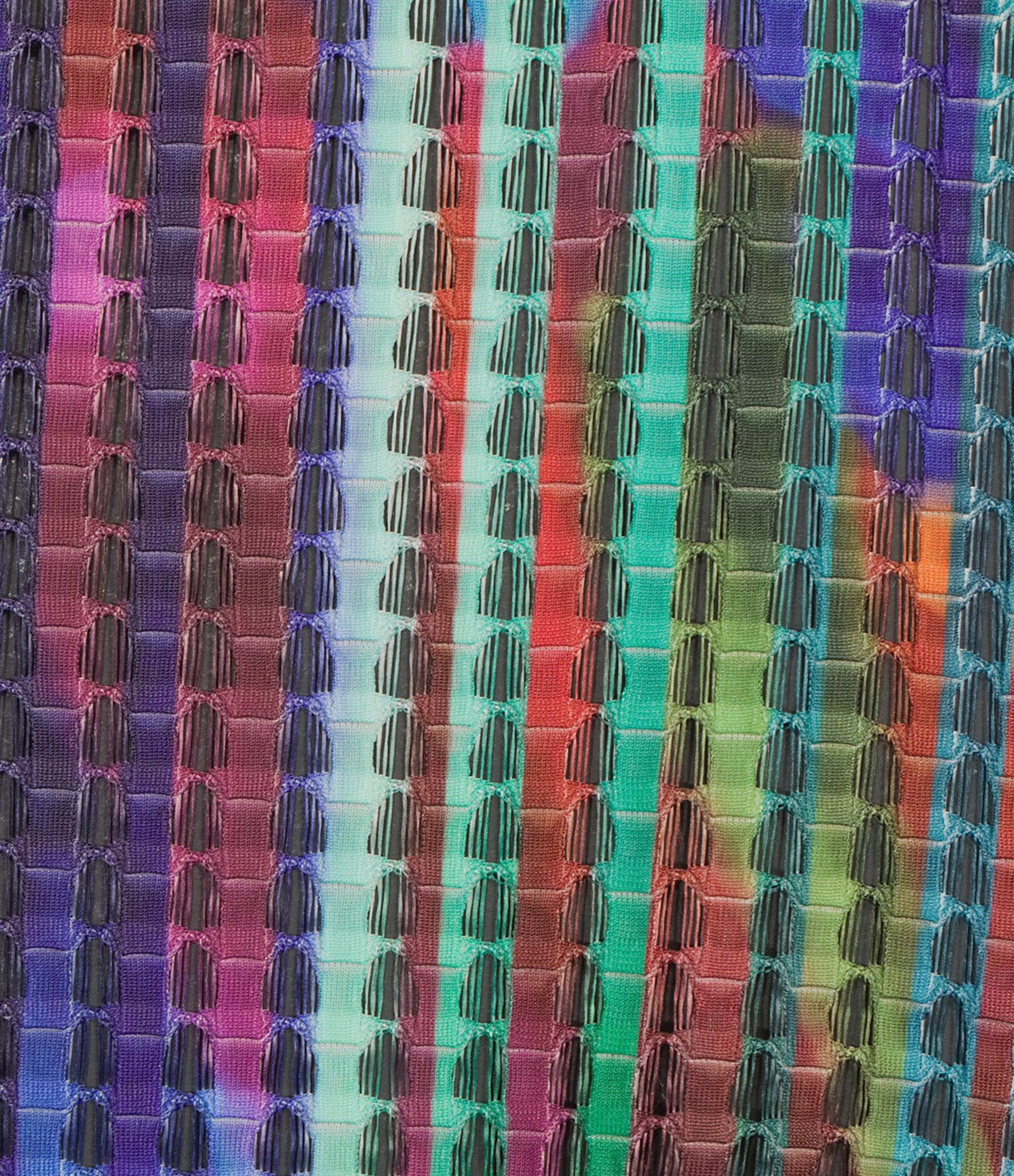 Ali Miles Plus Size Abstract Multi Print Wire Collar 3/4 Sleeve Button Front Jacket