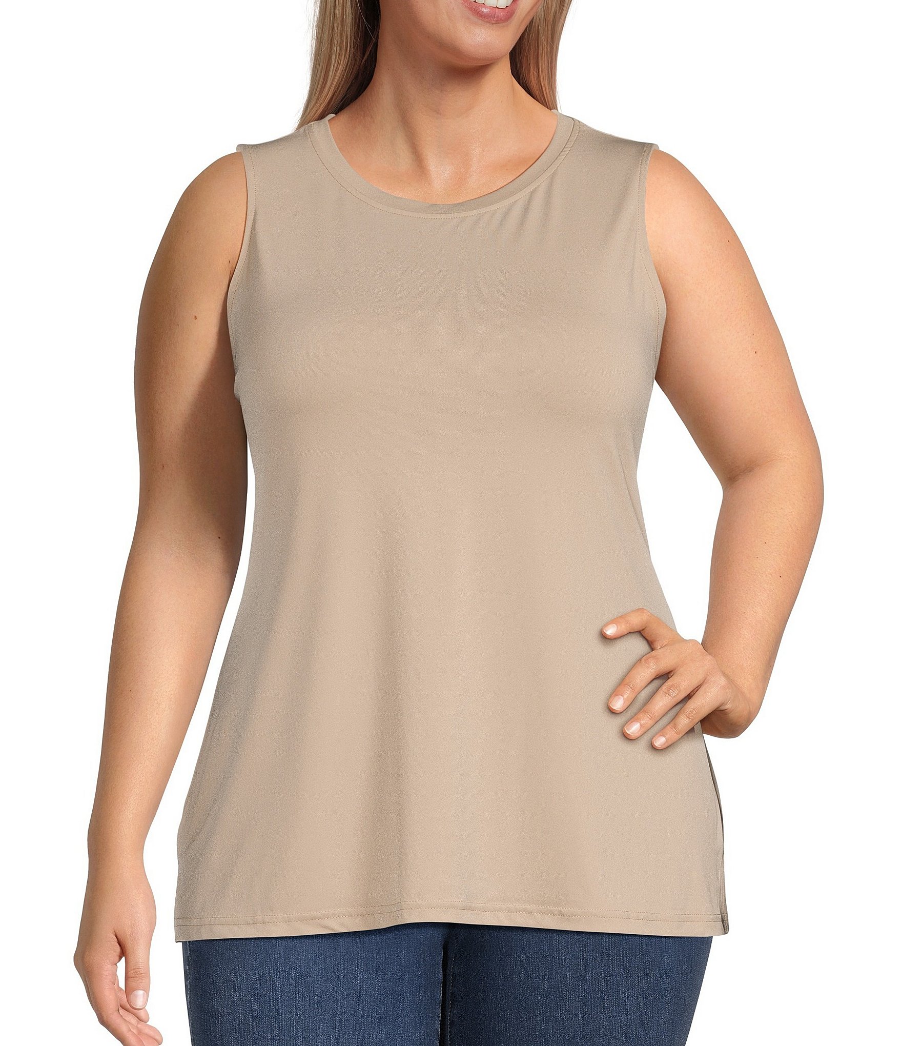sleeveless blouse: Women's Plus Size Clothing