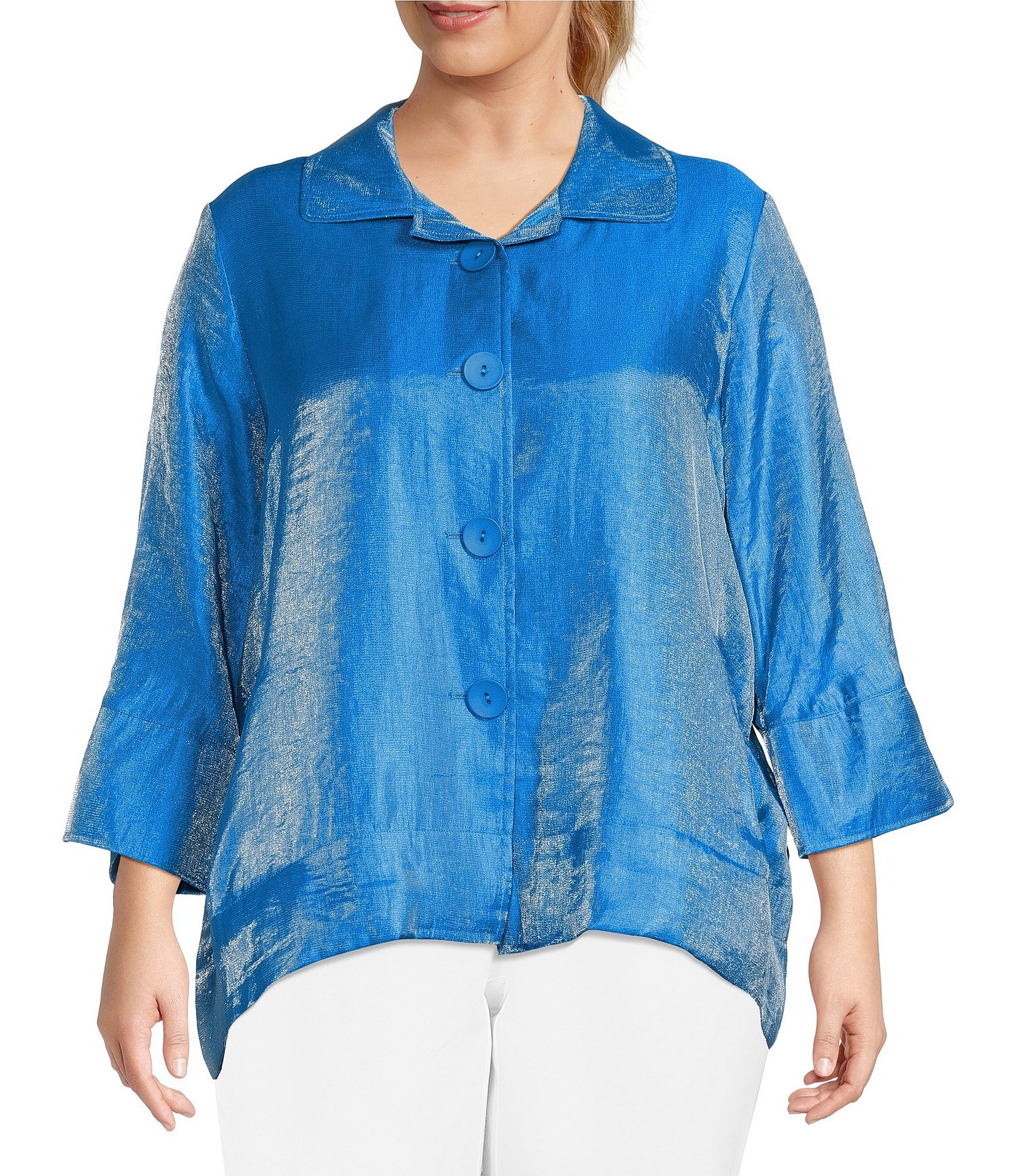 Plus Size Croft & Barrow® Double Breasted Jacket, Women's, Size: 5XL, Blue  - Yahoo Shopping