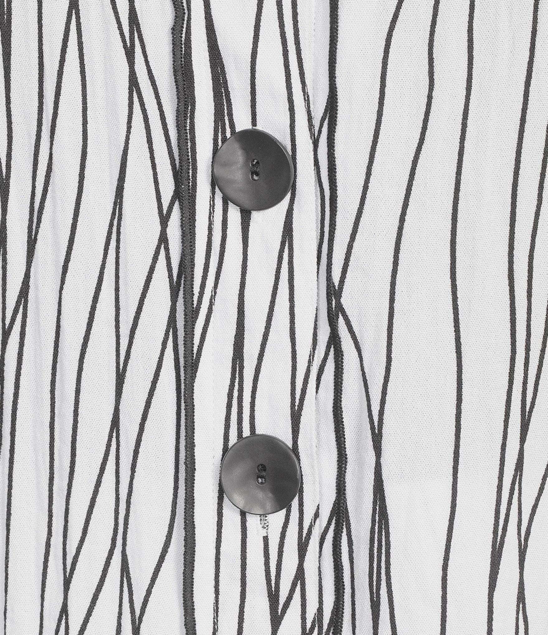 Ali Miles Plus Size Woven Multi Stripe Point Collar 3/4 Cinched Tie Sleeve Button-Front Tunic