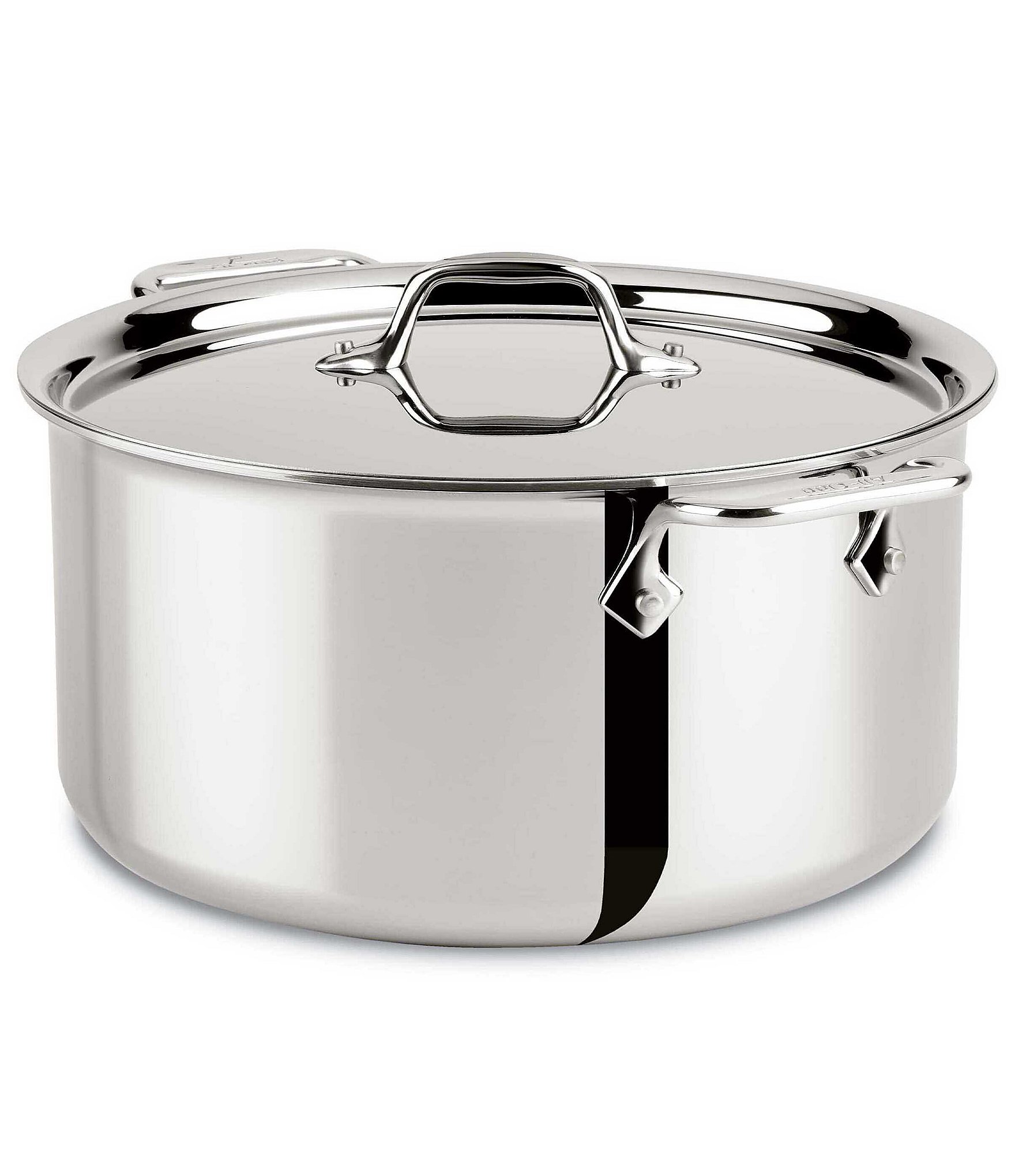 All-Clad D3 Stainless Steel 3-Ply Bonded Cookware 8-Quart Stockpot with All-clad 8 Qt. Stockpot With Lid Stainless Steel