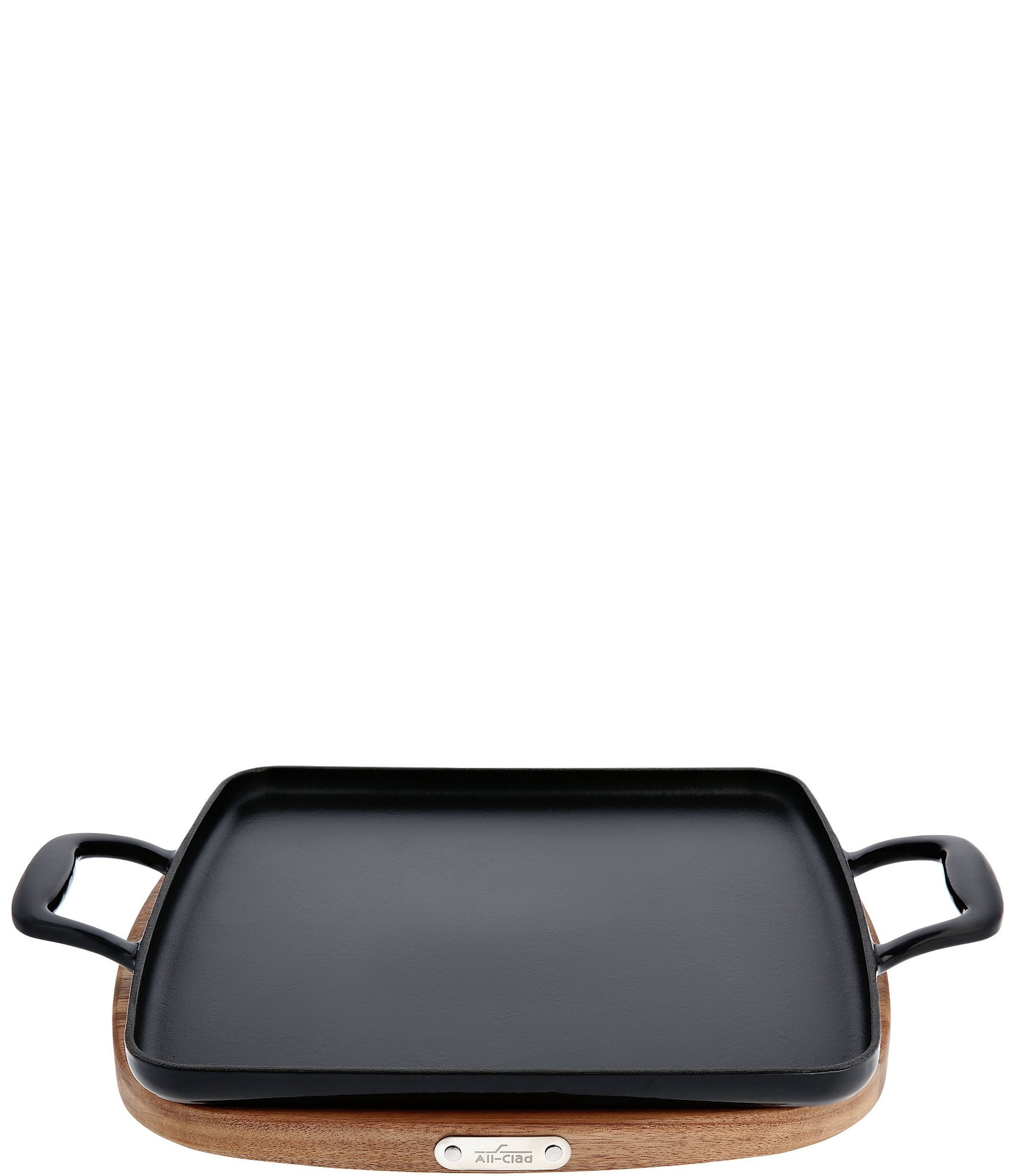 https://dimg.dillards.com/is/image/DillardsZoom/zoom/all-clad-enameled-cast-iron-griddle-with-acacia-wood-trivet-11-inch/00000000_zi_20417884.jpg