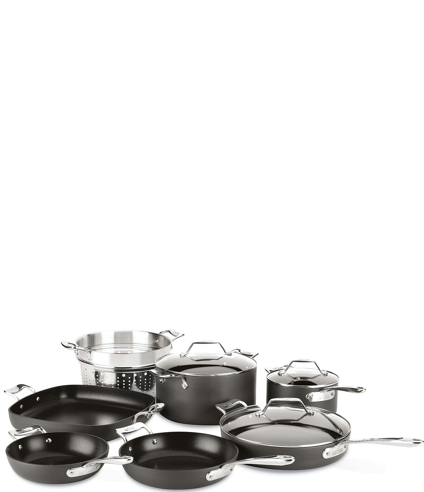 Essentials Hard Anodized Nonstick Cookware Set, 13-piece