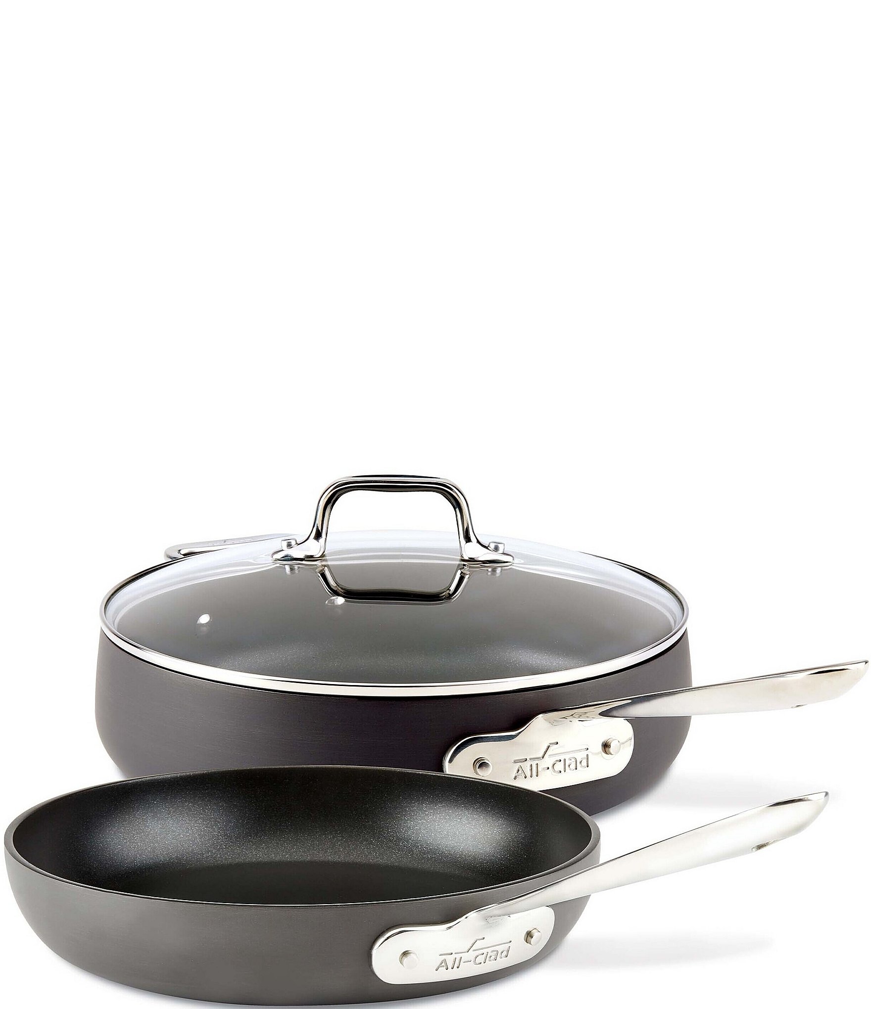  All-Clad HA1 Hard Anodized Nonstick Fry Pan Set 2