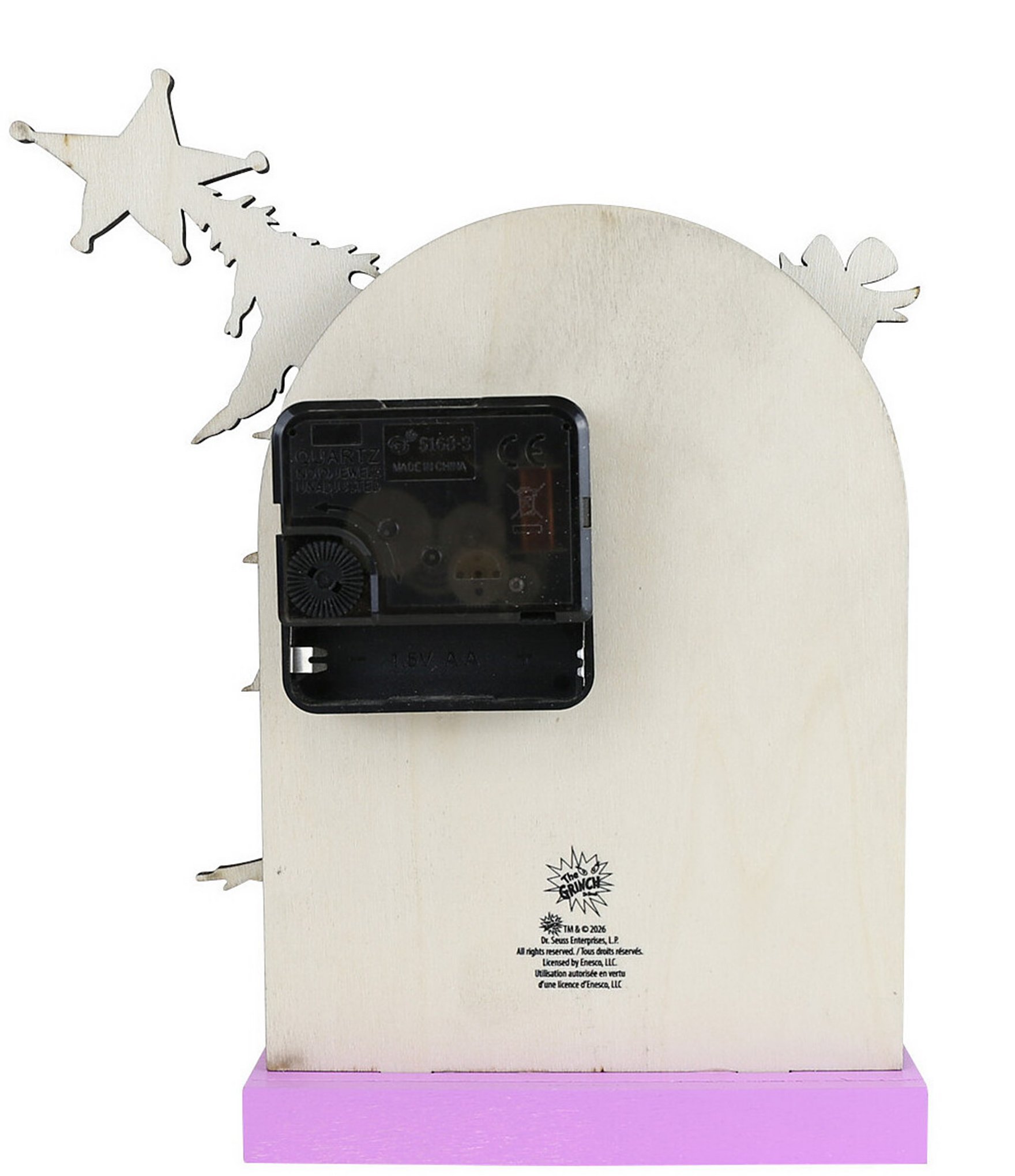 Allen Designs Grinch Holiday Mischief Desk Clock