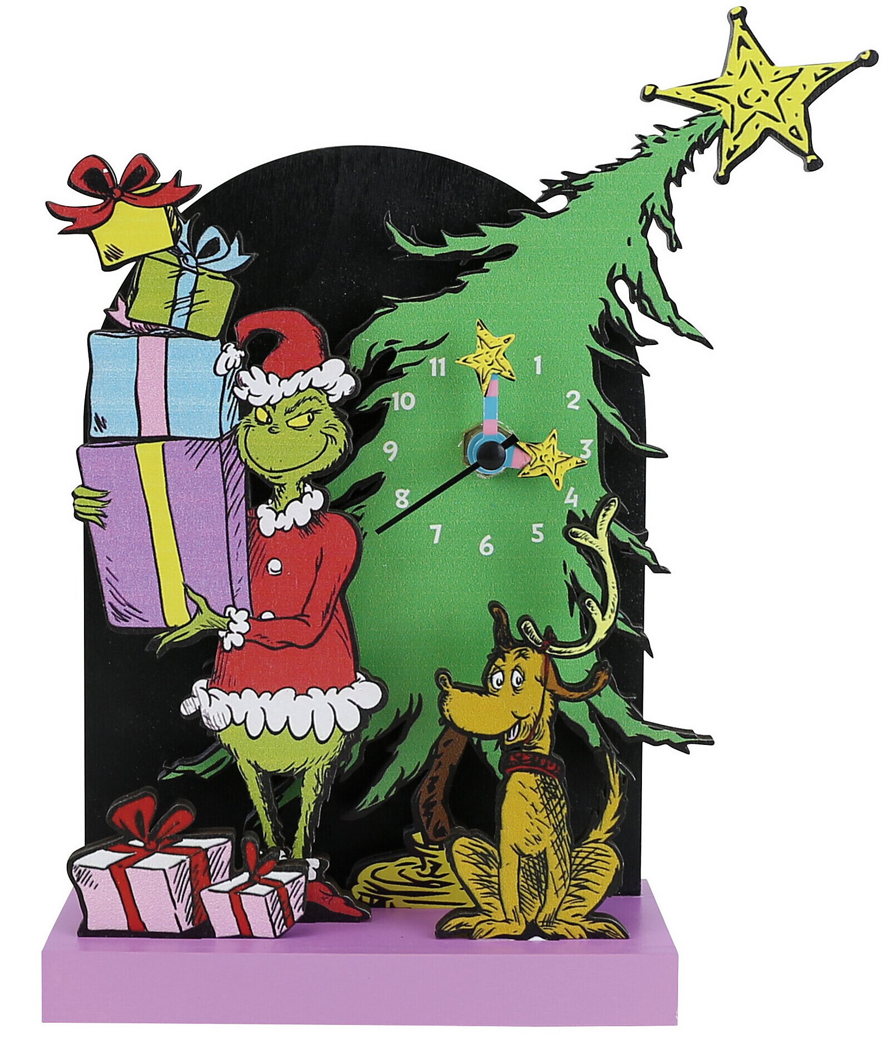 Allen Designs Grinch Holiday Mischief Desk Clock